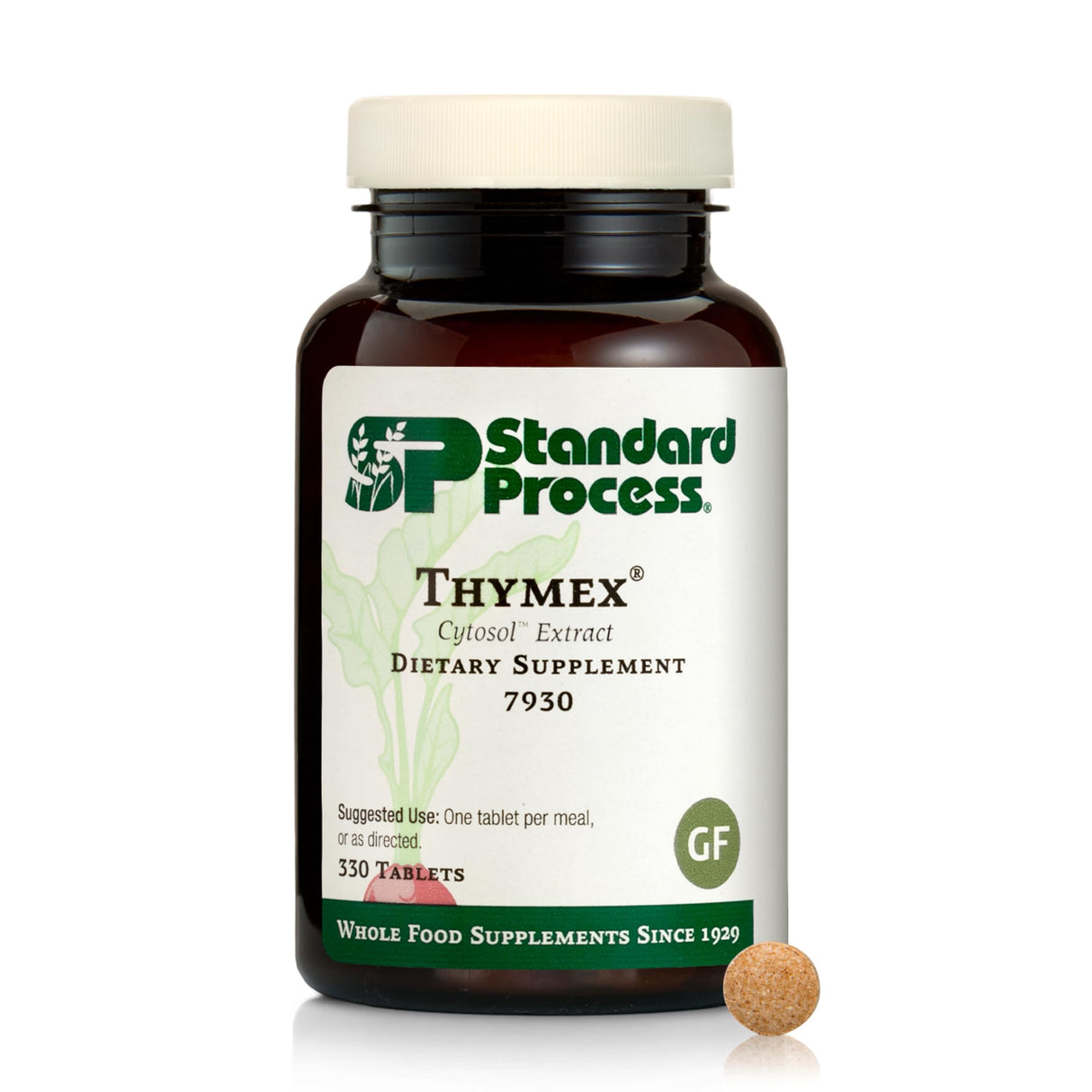Standard Process Inc. Thymex - Whole Food Cholesterol, Thymus Supplement and Immune Support Supplement with Vitamin C, Magnesium Citrate, and Calcium Lactate - Gluten Free - 330 Tablets