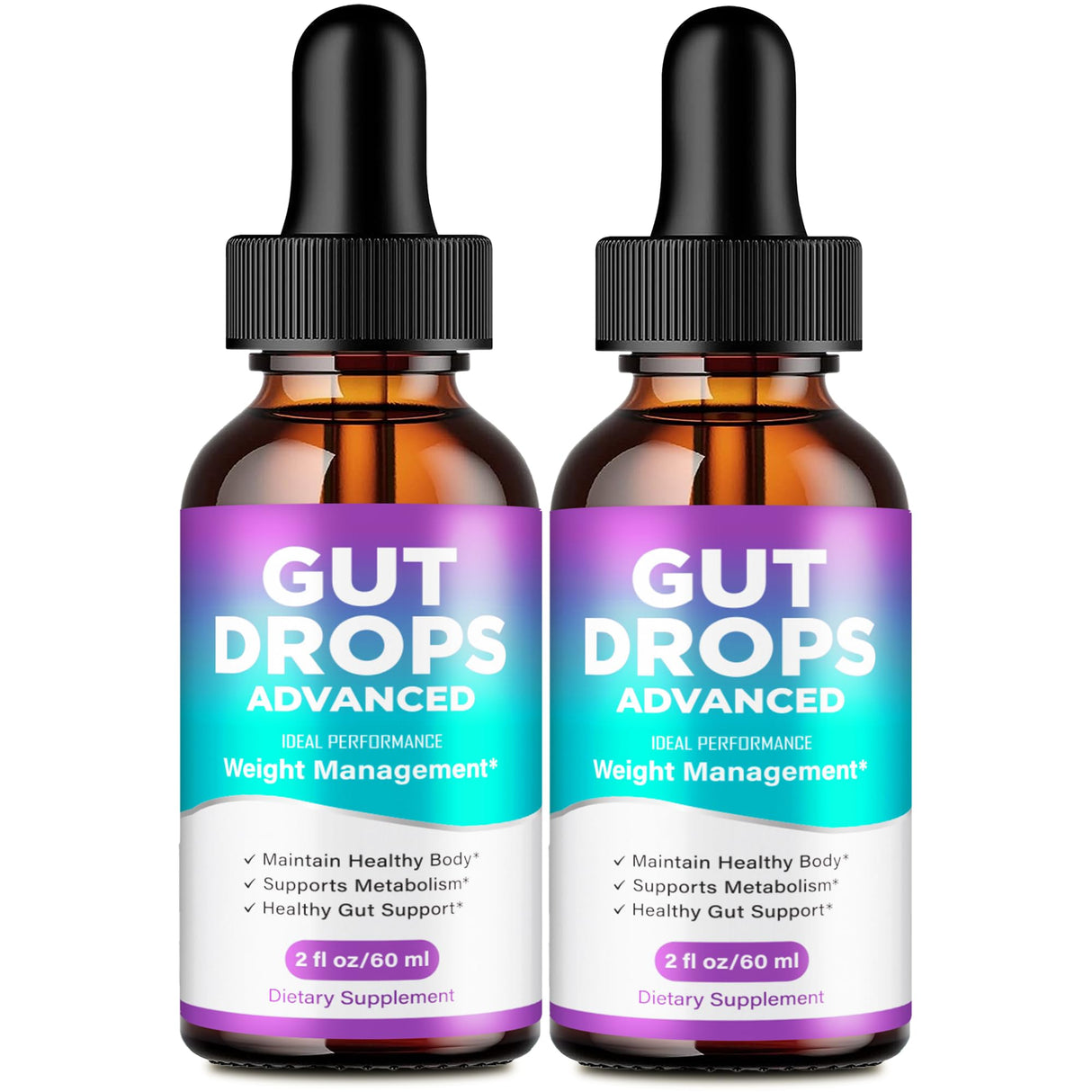 Gut Drops Advanced with Pumpkin Seeds Extract, Gut Drops Advanced Reviews, GutDrops Supplement Liquid Droppers, Maximum Strength, All-Natural Liquid Formula to Maintain Healthy Body, Energy (2 Pack)