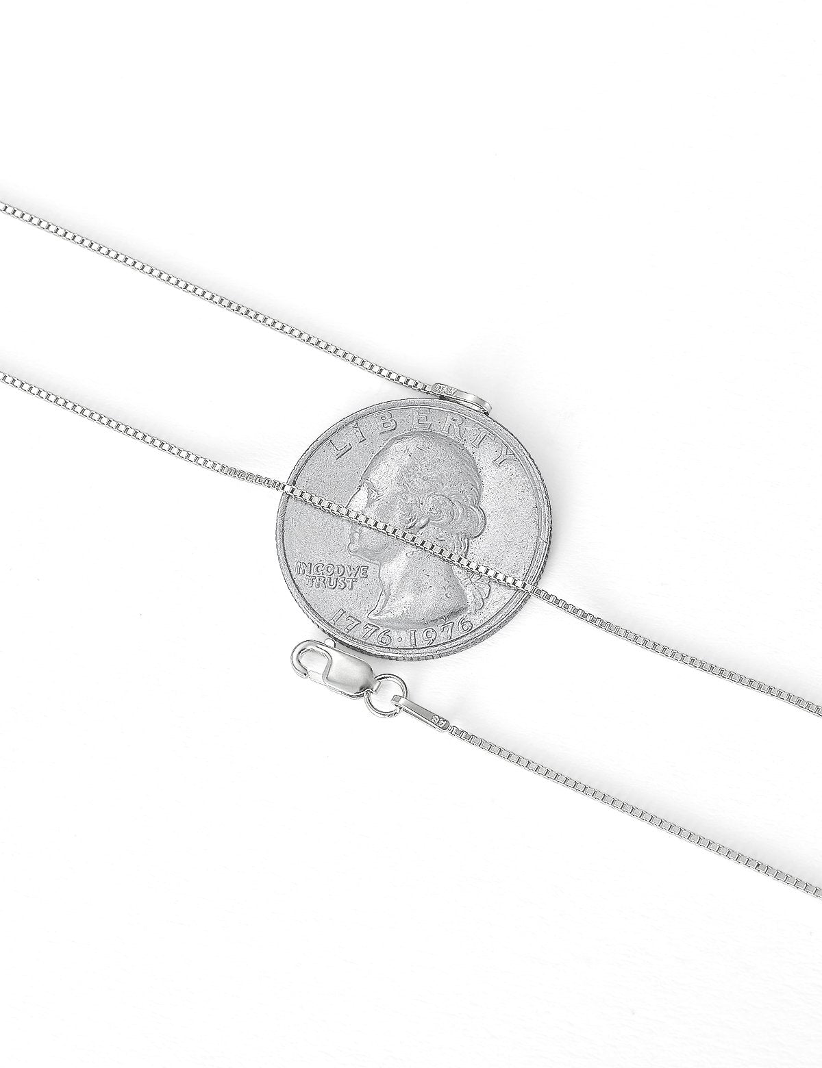 ASHINE Necklaces for Women Dainty 925 Sterling Silver Box Chain 1mm