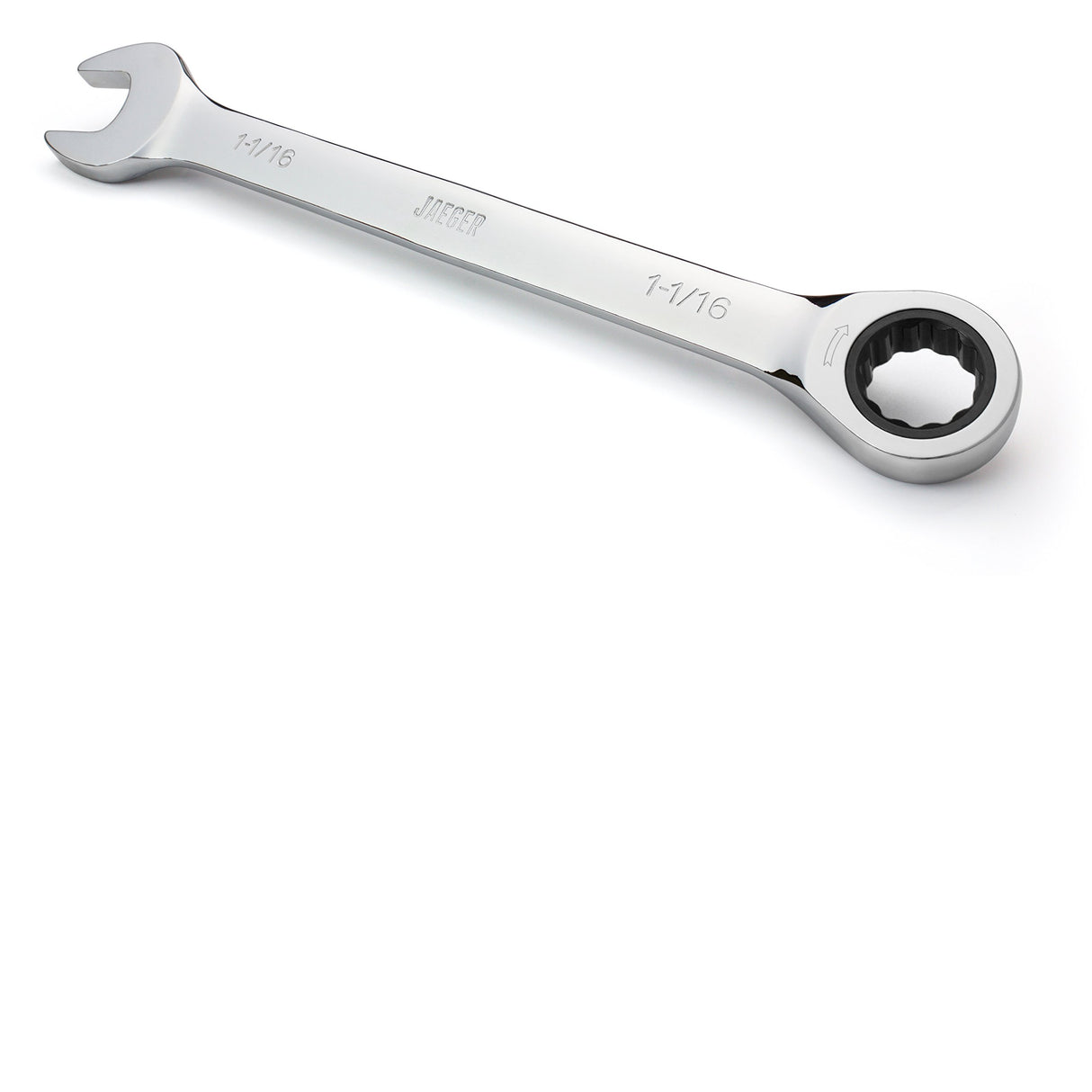 Jaeger 1-1/16 Inch Ratchet Wrench with 113-Tooth Ratcheting Precision and Hardened, Polished Steel for Projects with Tight Spaces