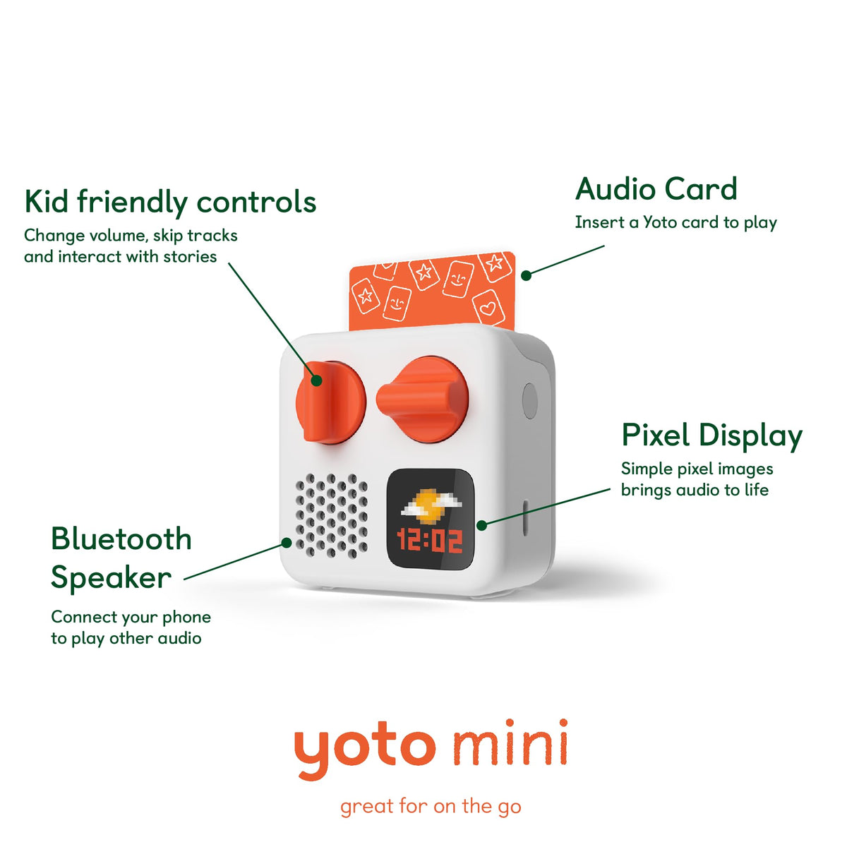 Yoto Mini (2024 Edition) - Portable Kids Audio Player, Ages 3-12