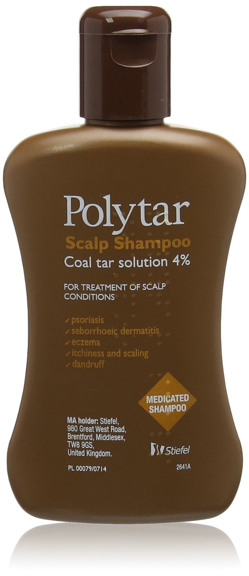 Polytar Liquid Concentrated Antiseptic Tar Medicated Scalp Cleanser Shampoo 150 Ml (Pack Of 2)