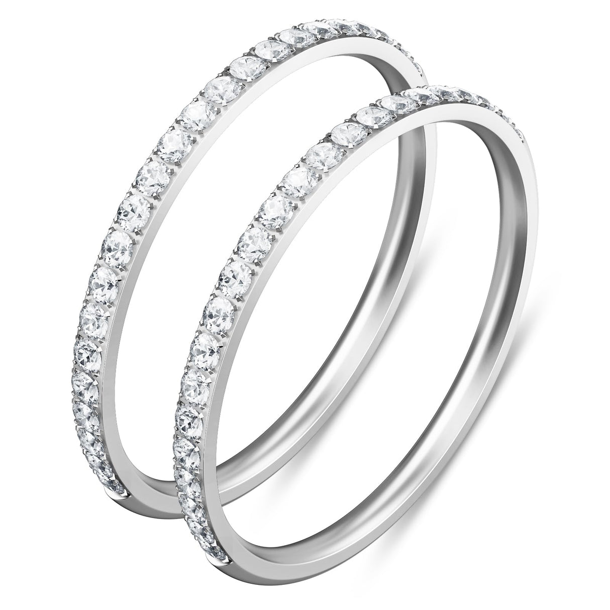 ZOOROO 2-Pack Stackable Bands for Oura Ring 5/Oura Ring 4/Oura Ring 3 Stack