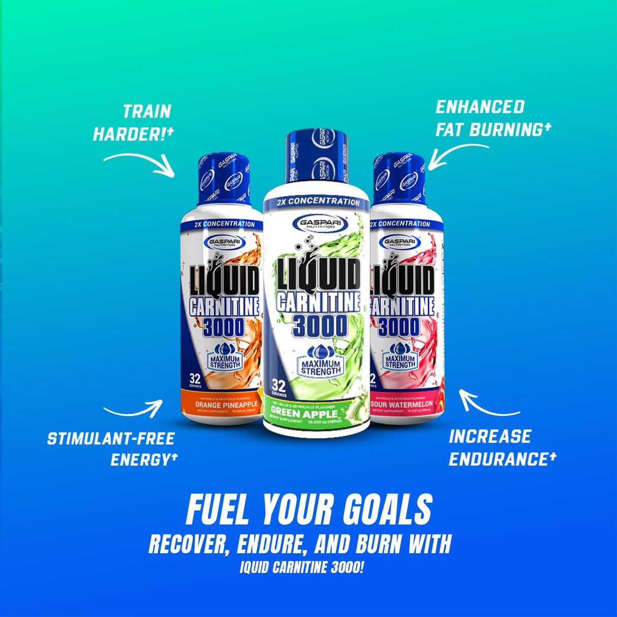 Gaspari Nutrition Liquid L-Carnitine 3000, Stimulant Free, Increased Metabolism, Enhanced Energy, Non GMO, Gluten Free, BPA Free (32 Servings, Orange Pineapple)