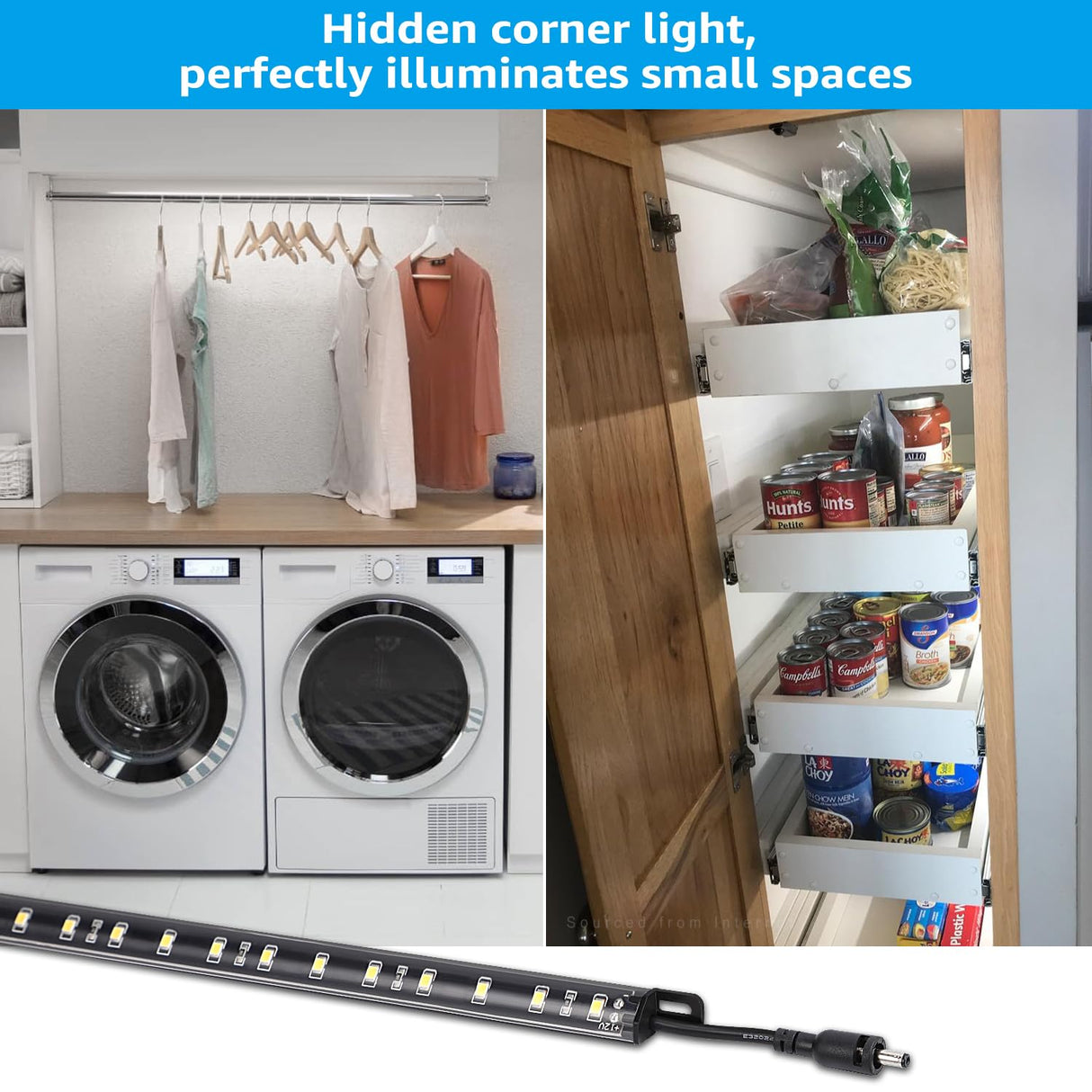 TORCHSTAR 6pcs 12 Inch LED Safe Lighting Kit, Motion Sensor, 5000K