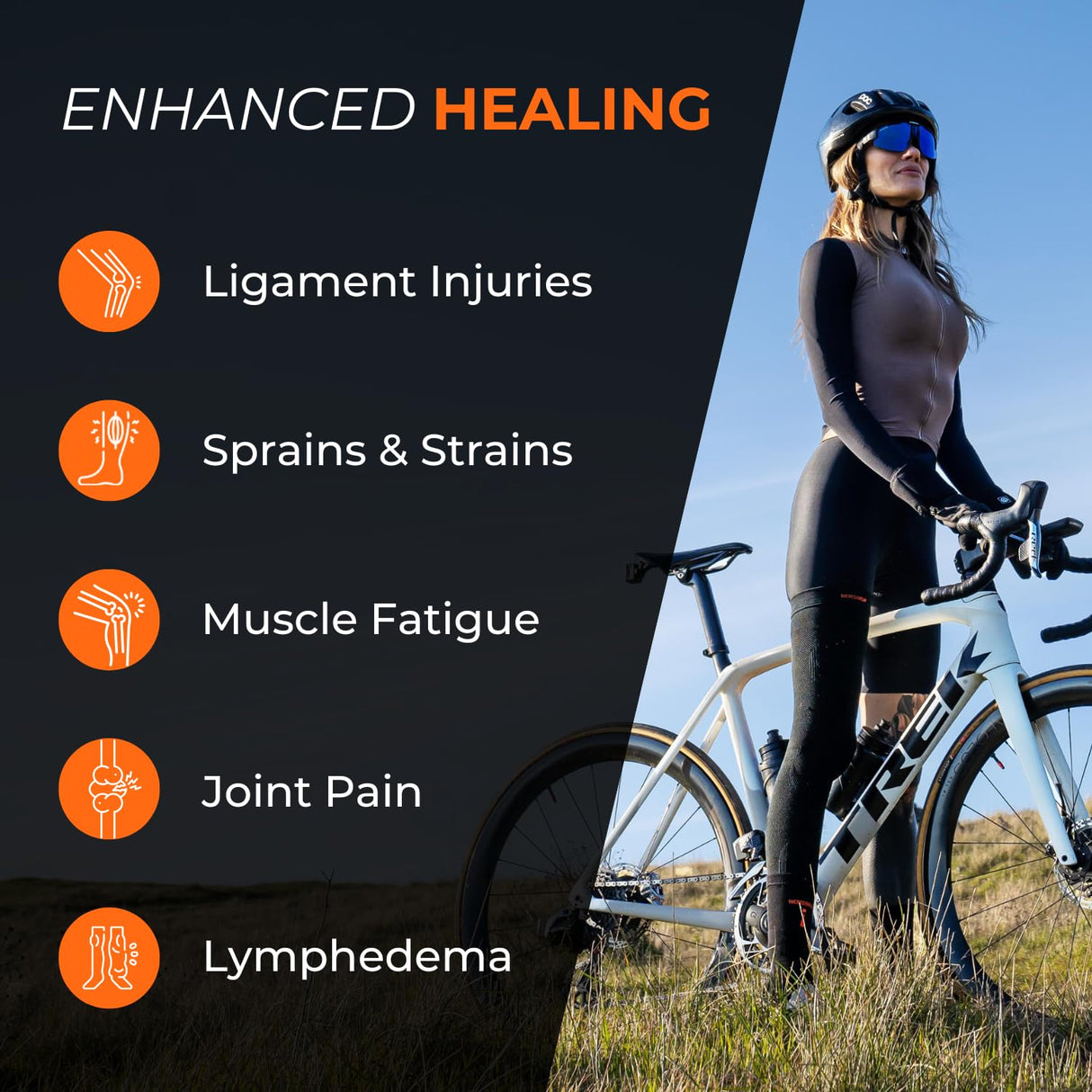 Incrediwear Leg Sleeve – Full Length Long Leg Sleeve for Leg Pain Relief & Muscle Recovery, Helps Reduce Swelling & Inflammation, Promotes Circulation, Leg Sleeves for Men & Women (Charcoal, Medium)