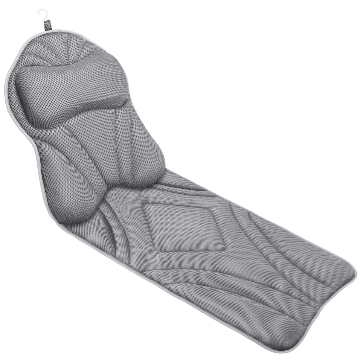 Full Body Bath Pillow for Bathtub, Luxury Bath Gifts for Women Thick Bathtub Cushion for Soaking Tub with Laundry Bag, Bathtub Pillow Luxury Bathtub Pillows for Head,Neck & Back,Spa (Light Grey)
