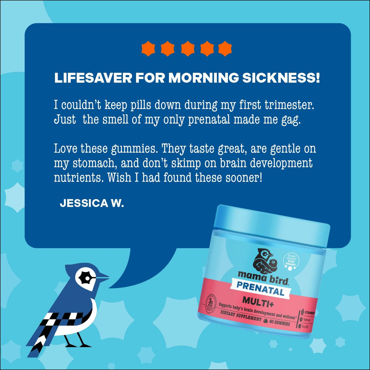 Best Nest Wellness - Mama Bird - Prenatal Multi+ (30 Servings) - No Iodine or Iron - Prenatal Vitamins for Women - Supports Baby Brain Health - Methylated Multivitamin