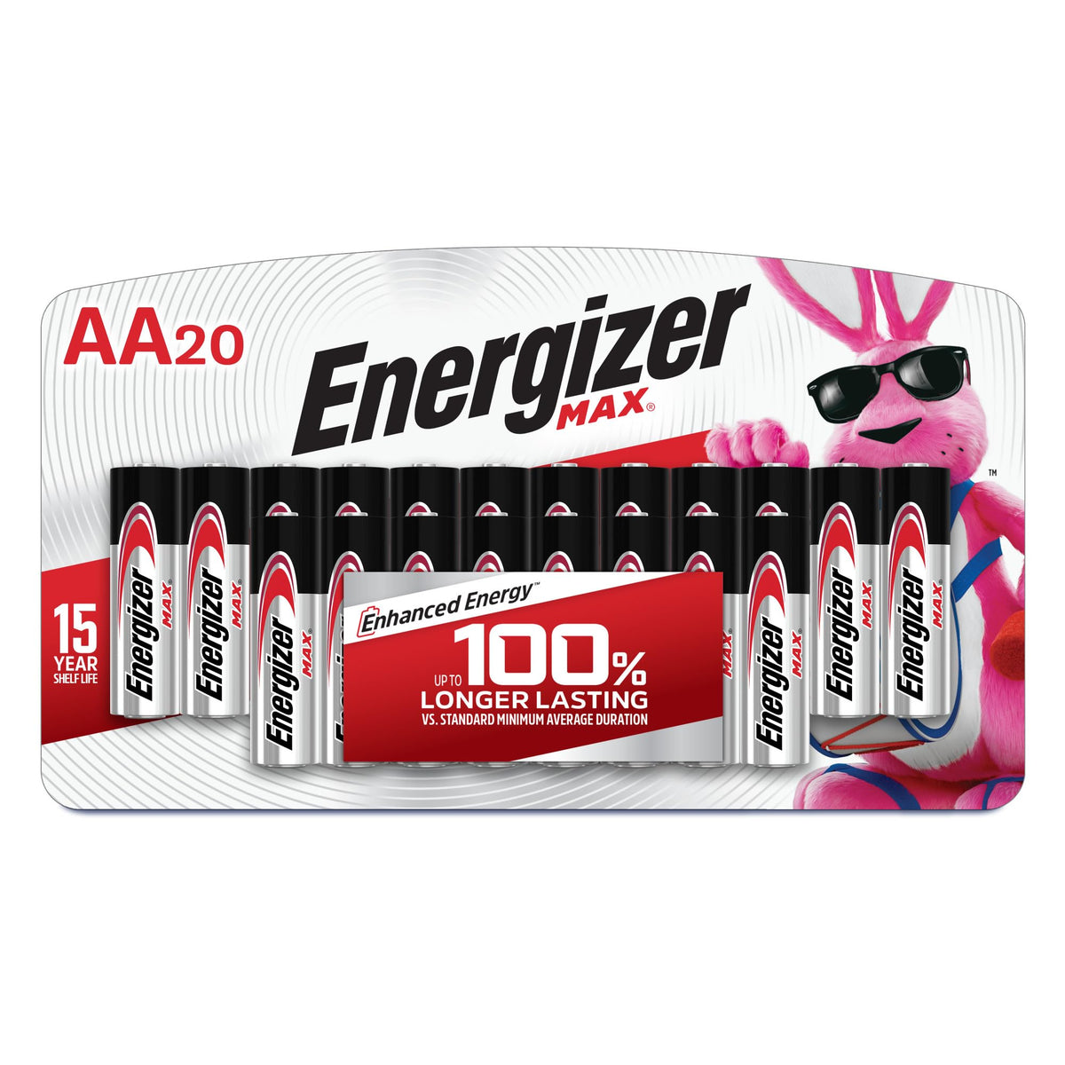 Energizer MAX AA Batteries (20 Pack), Double A Alkaline Batteries