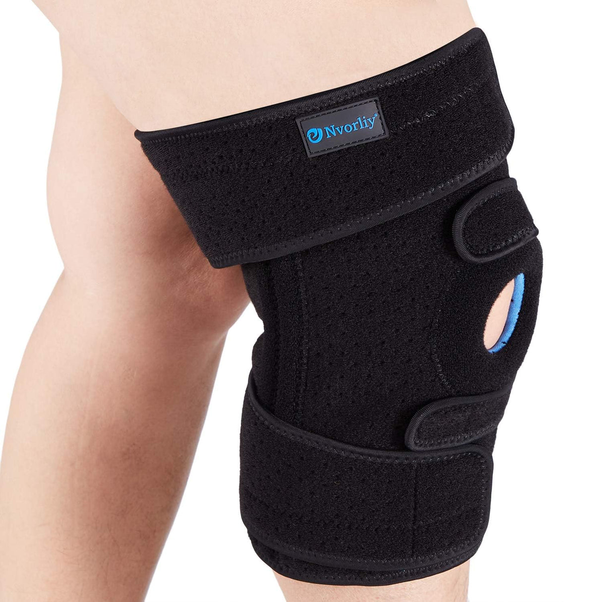 Nvorliy Knee Brace for Women Plus Size for Knee Pain (XL-8XL) - Extra Large Knee Brace with Side Stabilizers for Arthritis, Meniscus Tear, Knee Pain Relief, ACL, LCL, MCL (7XL/8XL, Black)