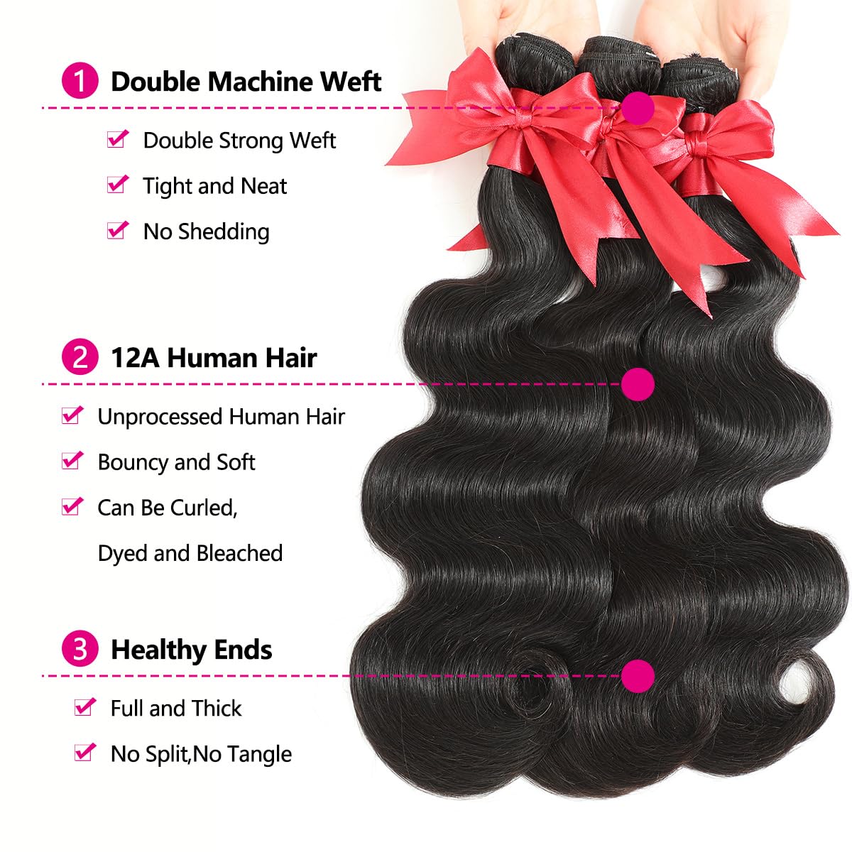12A Human Hair Bundles with Frontal 16 18 20 with 14 Inch Brazilian Body Wave Bundles Human Hair with Frontal Closure 100% Unprocessed Virgin Human Hair Weave 3 Bundles Deals with 13x4 HD Lace Frontal
