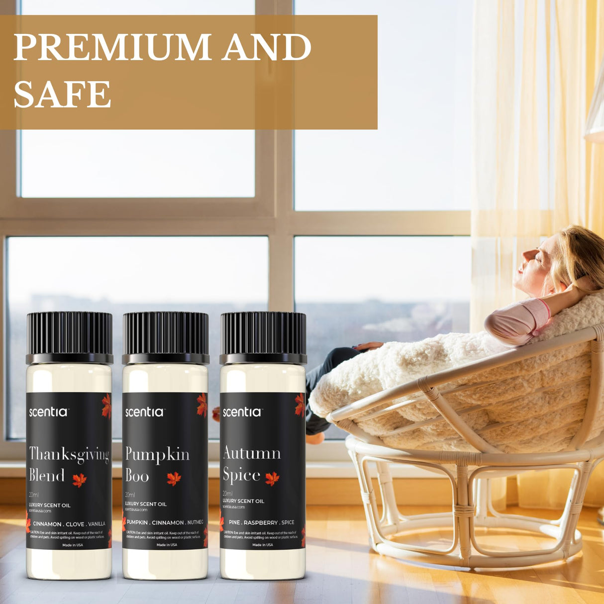 Christmas Fragrance Oil Set – Winter Essential Oils for Diffusers & Candle Making – Pine Frost, Gingerbread Bliss & Crimson Harmony – Holiday Gift Set – Made in USA – 3×20ml (2.03 fl oz)