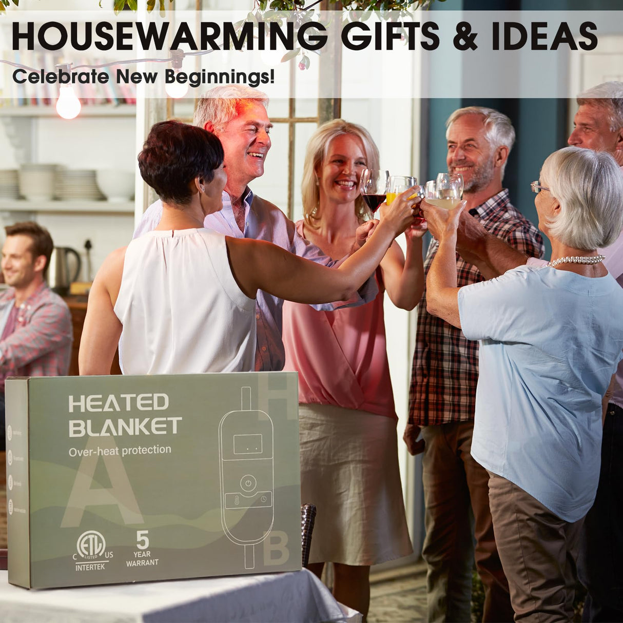 Green Heated Blanket Electric Throw 50X60, Heating Blanket for Couch, Plaid Sherpa Winter Blankets Warmer, 10 Levels & 8-Hour Auto Off, Fast Heated House Warming Gifts New Home Christmas Decor for Mom