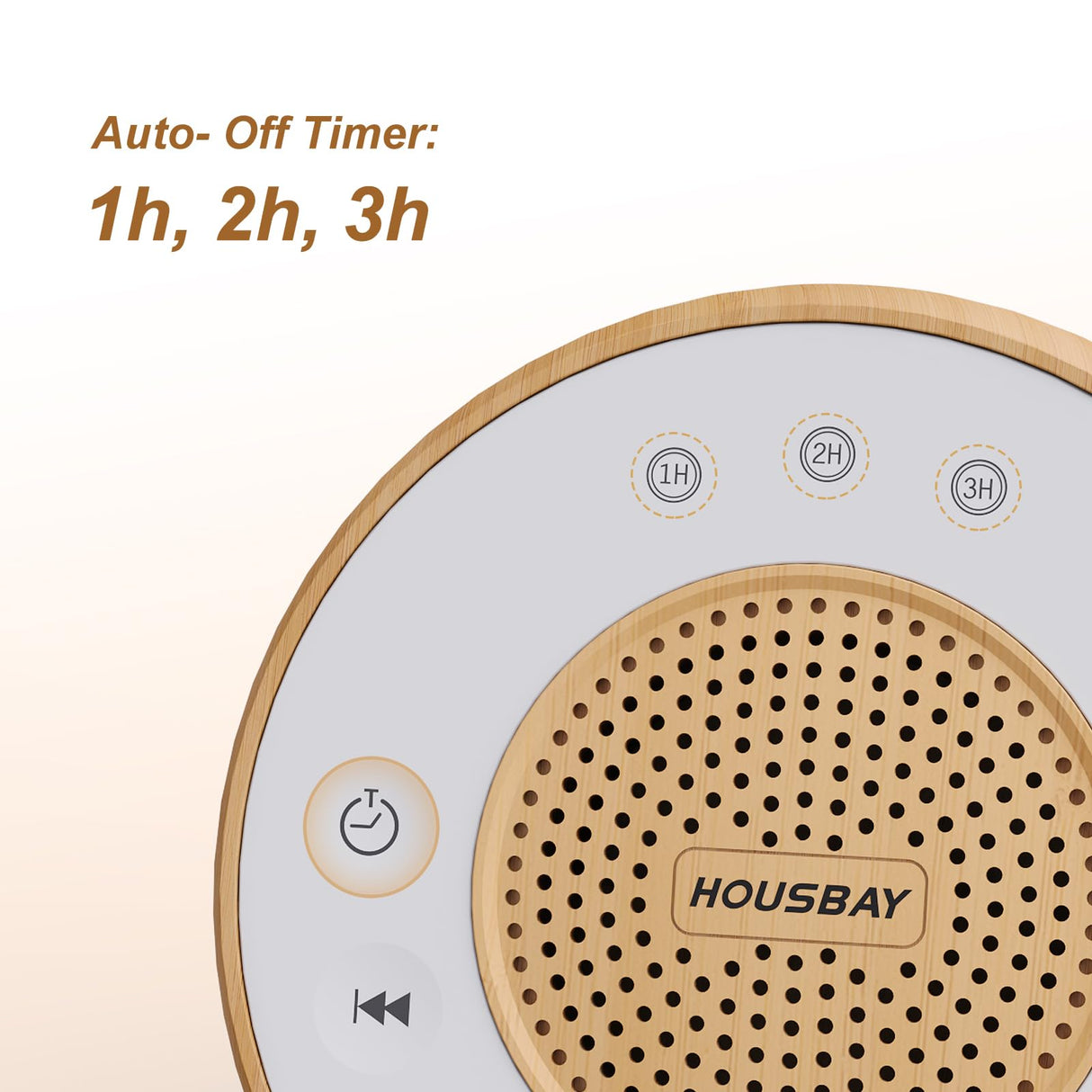 Housbay White Noise Sound Machine, 31 Soothing Sounds, 5W Loud Stereo Sound, Sleep Timer, Small Sleep Machine & Noise Canceling for Sleeping, Relaxation