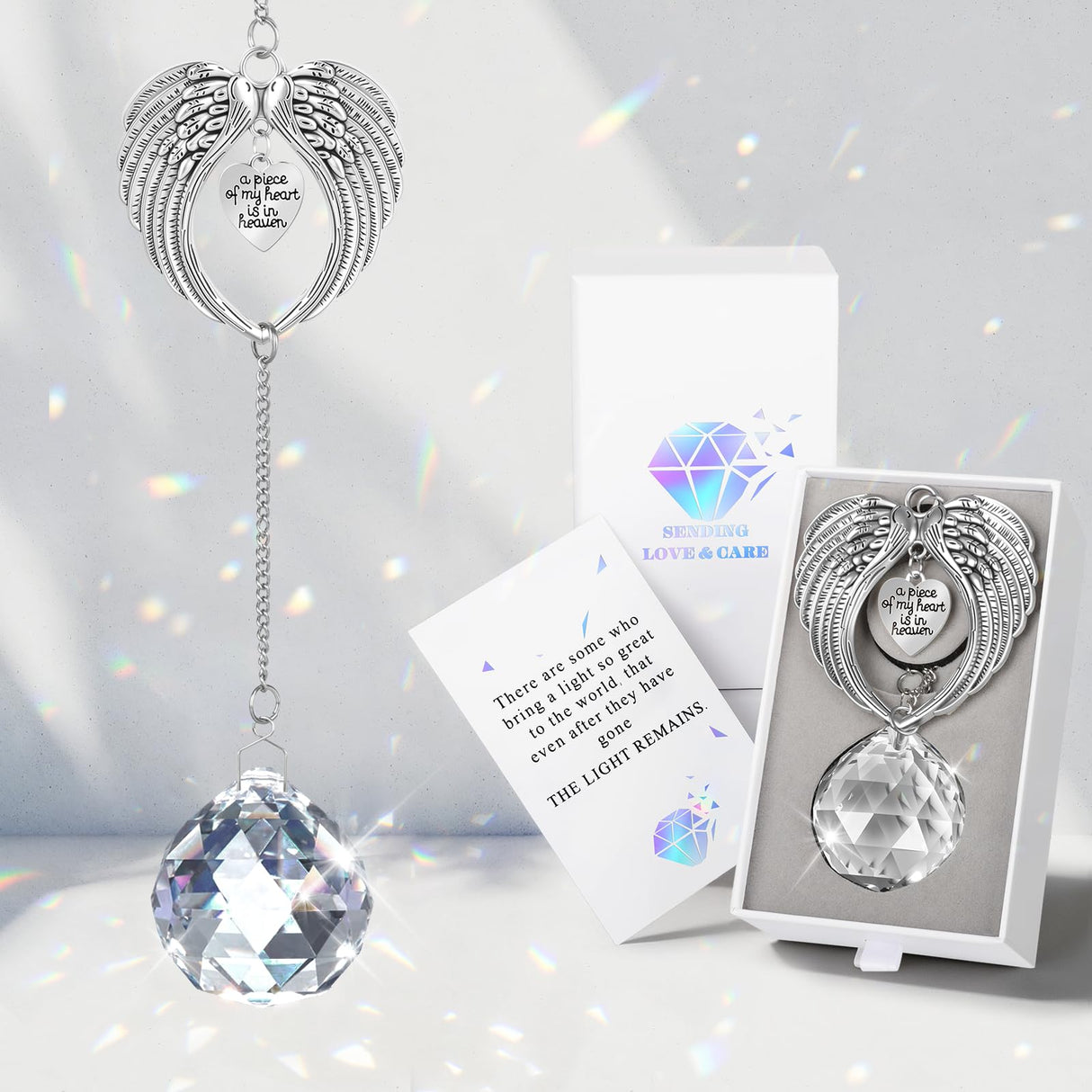 Memorial Sympathy Gifts for Loss of Loved One, Memorial Crystal Suncatcher