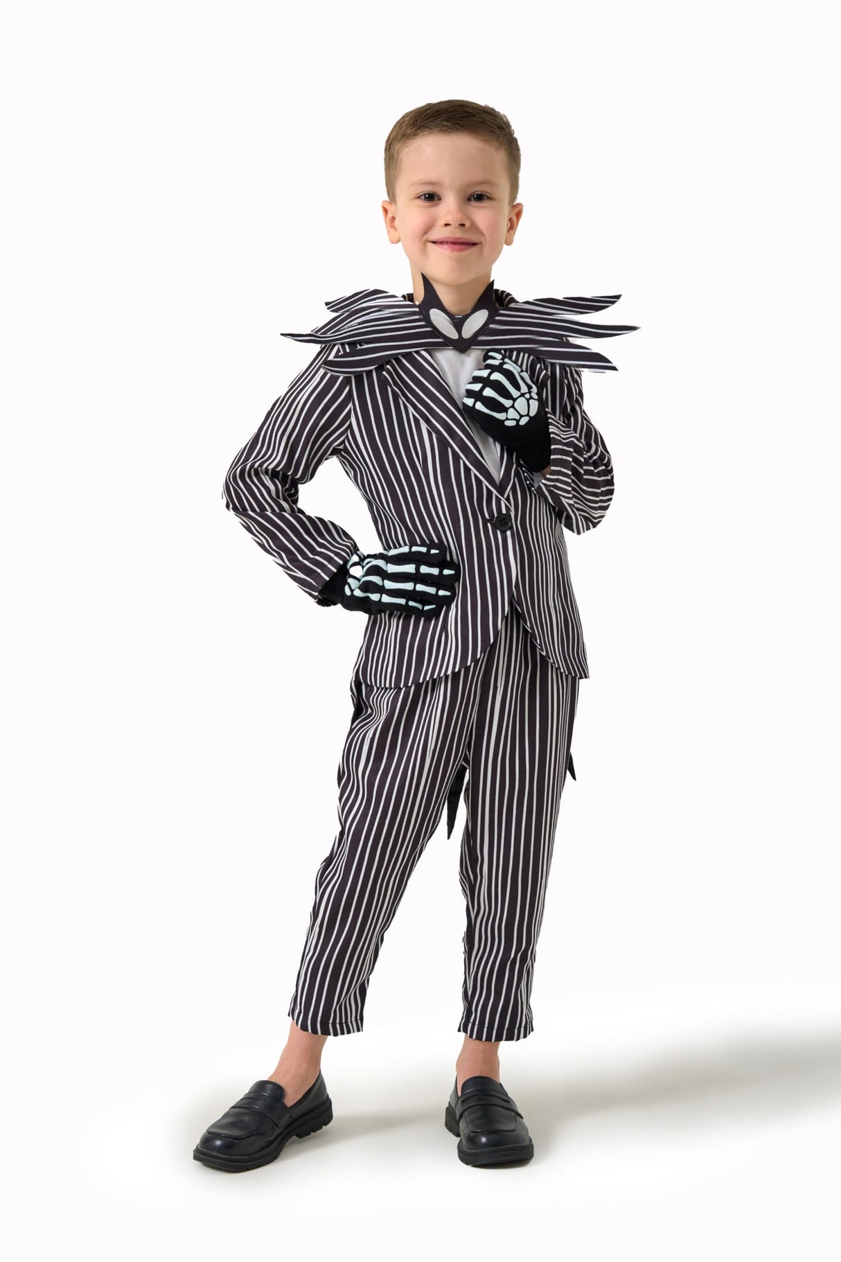 5 PCS Kids Jack Costume Set for Christmas Halloween - Includes Gloves Mask for Boys Ages 3-12