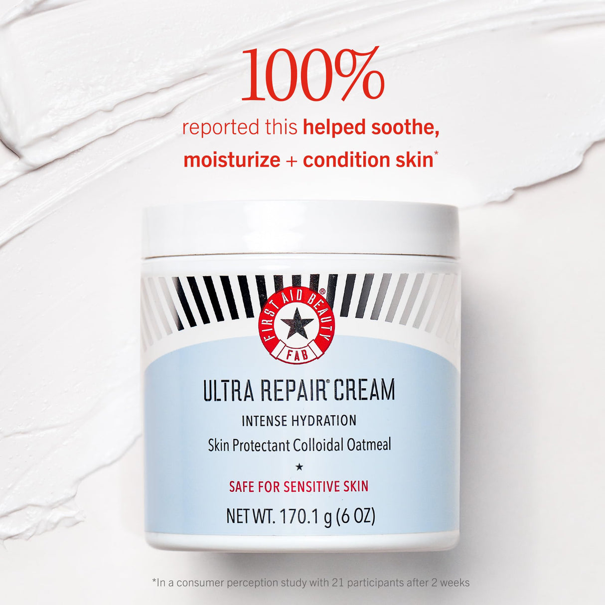 First Aid Beauty - Ultra Repair Cream, Intense Hydration Whipped Colloidal Oatmeal, Clinically Proven to Strengthen Skin Barrier in 7 Days & Helps Relieve Eczema, Luxury Face & Body Moisturizer, 12 oz