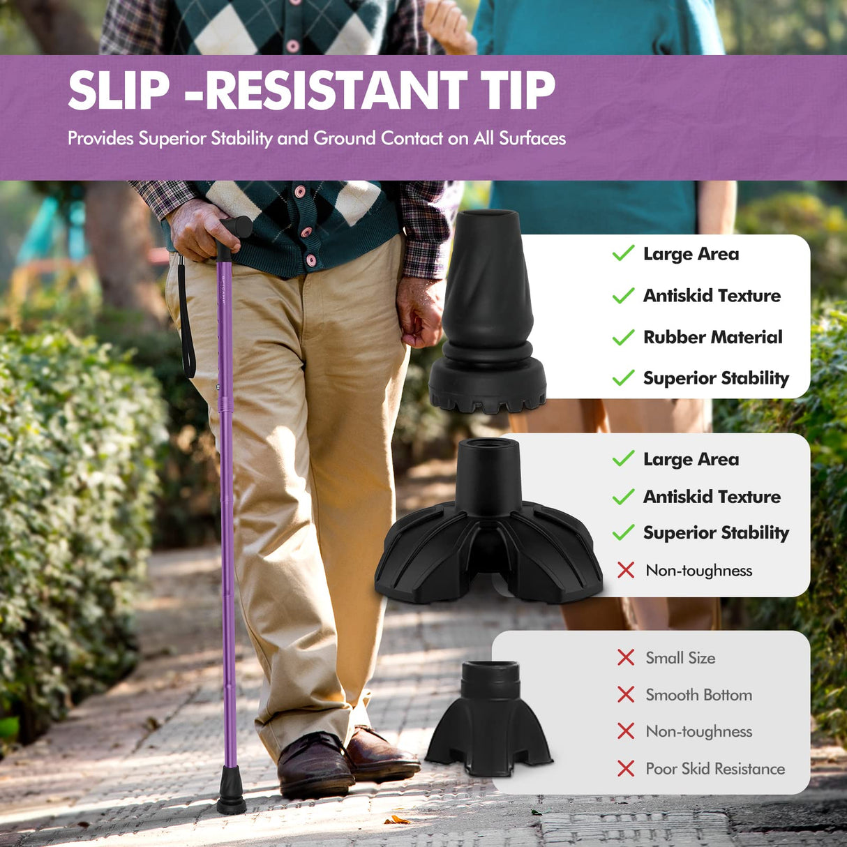 GPTCAMP G2 Walking Stick, Fold-up Walking Cane for Women and Men with Wrist Strap, Portable, Foldable, Collapsible, Lightweight and Sturdy with Comfortable T Handle