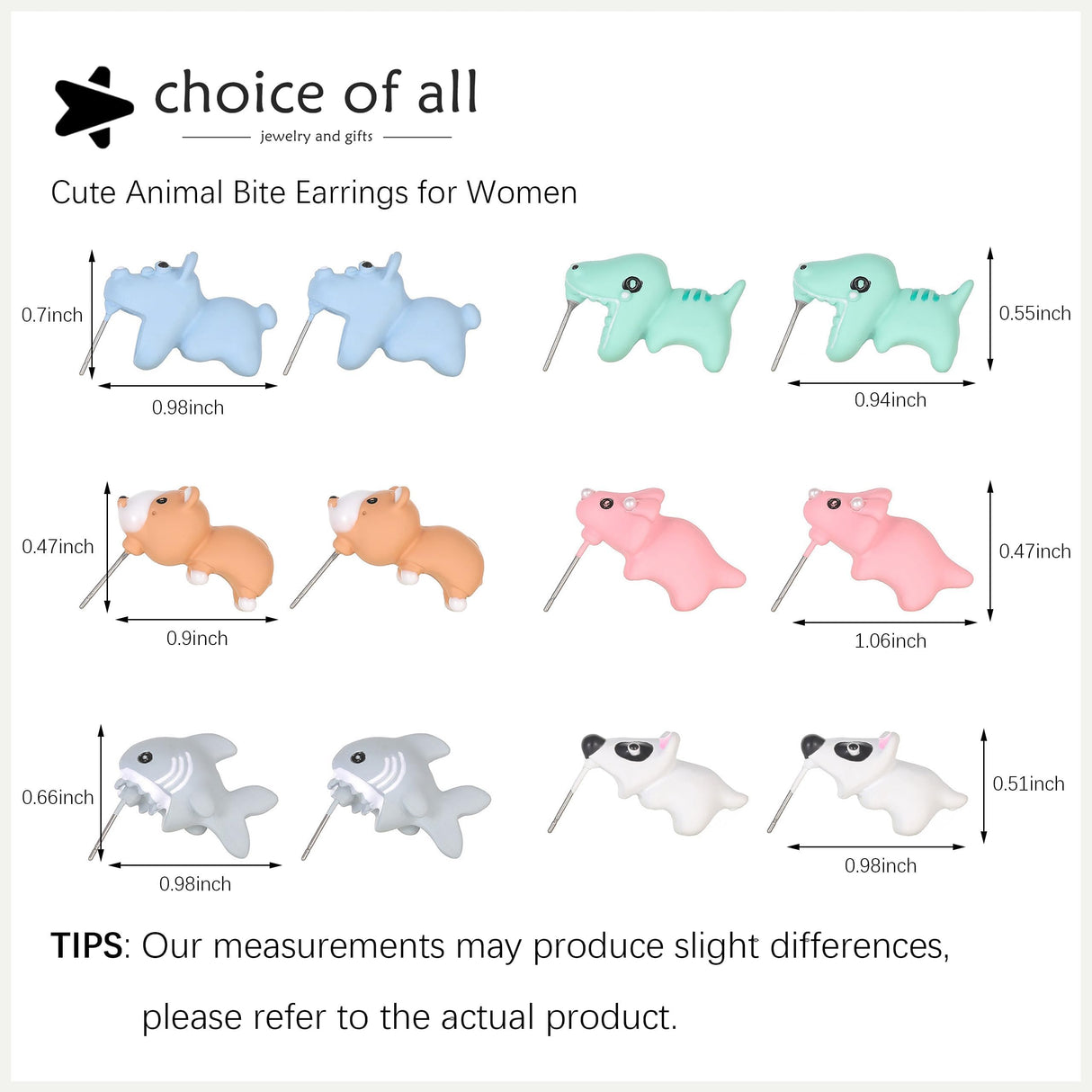 Cute Animal Bite Earrings Fun Unique Earrings for Women