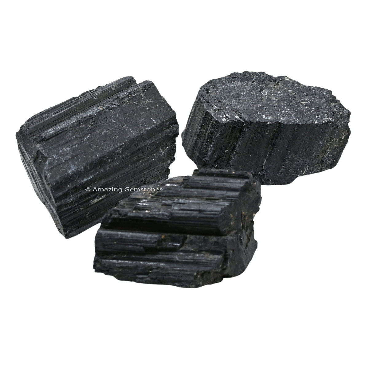Amazing Gemstone Black Tourmaline Crystals Rough Stone in Bulk, 1lb Large Pieces Turmalina Negra Piedra Originales, Large Black Tourmaline Crystal Healing Stones for Protection