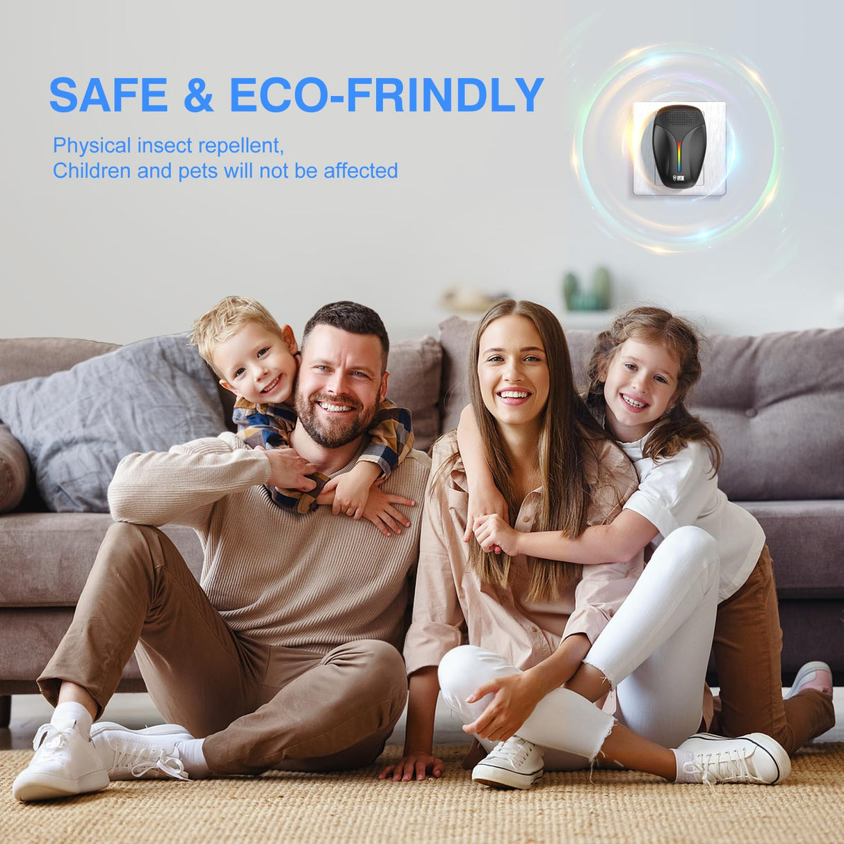 2025 Upgraded Ultrasonic Repeller & Insect Indoor Repeller,Ultrasonic and Repellent for Roach,Rodent,Mouse,Bugs,Mosquito,Mice,Spider,Ant,3 Mode Switching,6 Packs