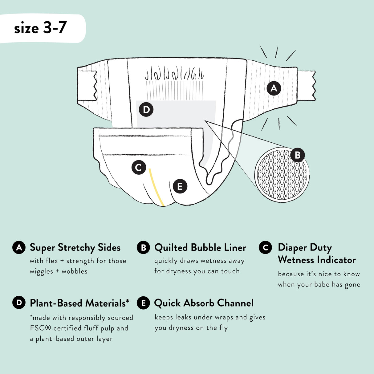 The Honest Company Clean Conscious Diapers for Sensitive Skin | Hypoallergenic, Fragrance Free | Gender Neutral Prints | Super Club Box, Size 3 (16-28 lbs), 120 Count (Prints May Temporarily Vary)