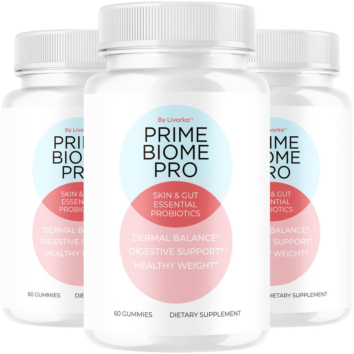 (3 Pack) Prime Biome Pro Gummies - Prime Biome Gummies Pro for Skin & Gut Support, Primebiome Pro Reviews - Supplement Gummy All Natural Vitamin Advanced Formula, 180 Gummies for 3 Months