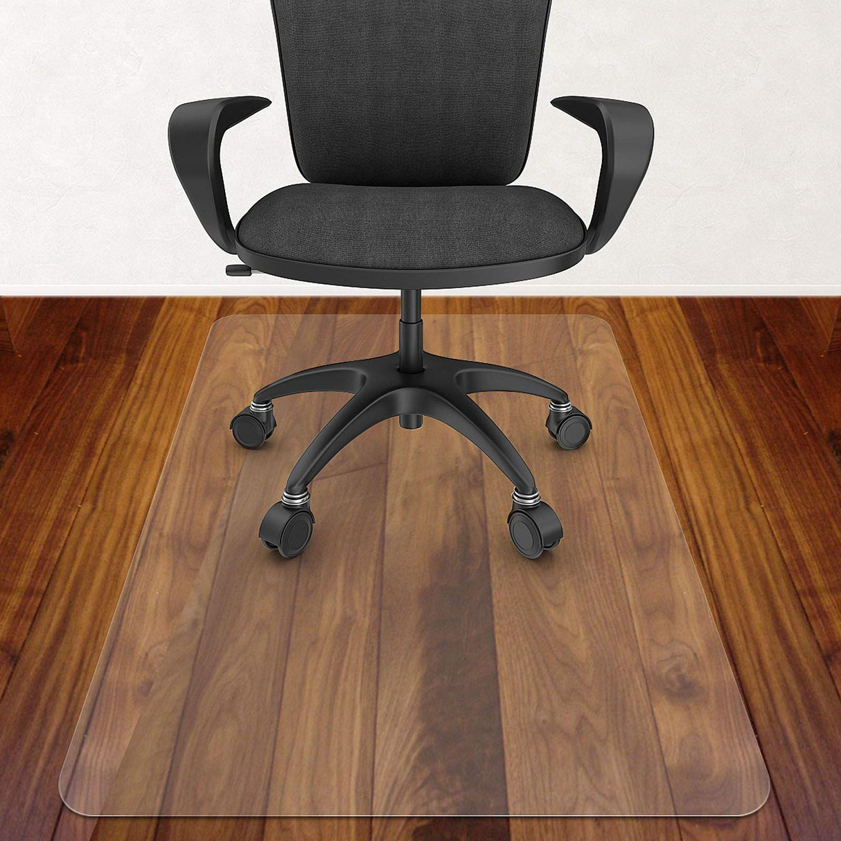 Azadx Office Chair Mat for Hardwood Floor - 30 x 48'', Clear Easy Glide on Hard Floors, Plastic Under Desk Mat