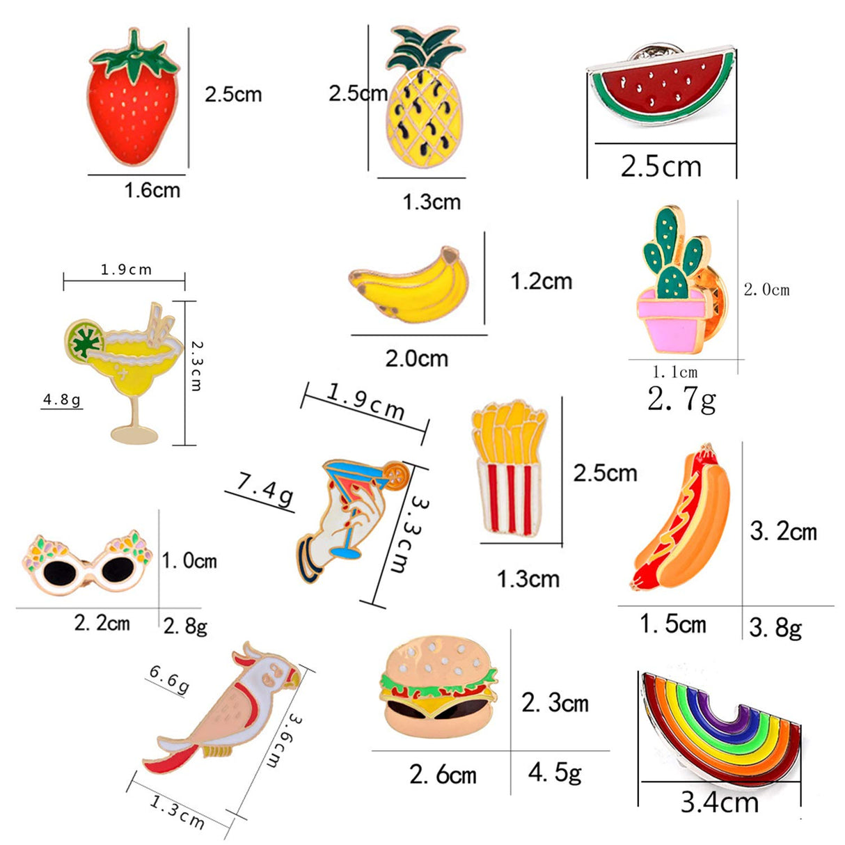 EuTengHao 25 Pieces Cute Enamel Lapel Pin Set Cartoon Brooch Pin Badges Brooch Pins for Clothing Bags Jackets Accessories Supplies DIY Crafts