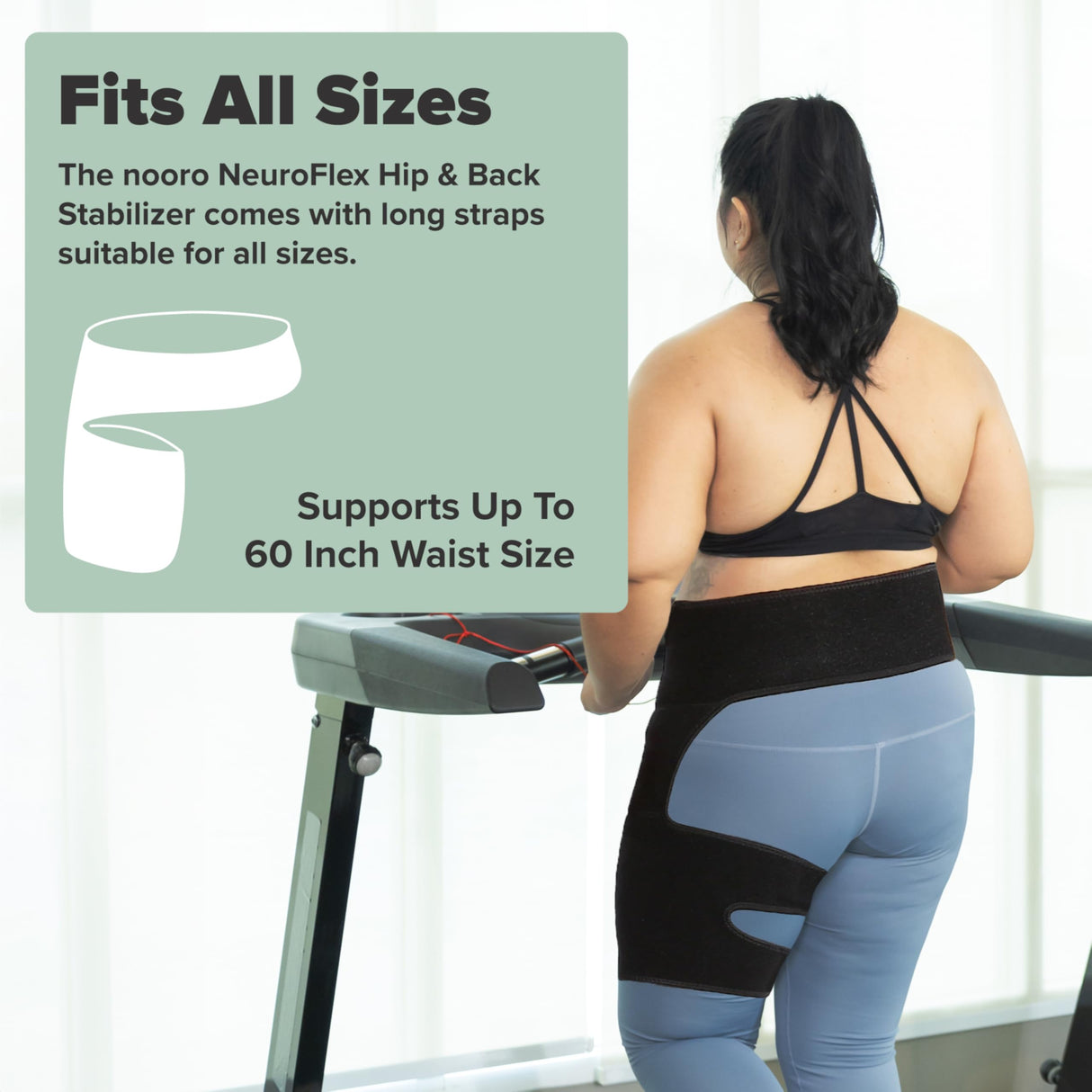 nooro NeuroFlex Hip & Back Stabilizer - Sciatica, Lower Back & Hip Support – For Muscle Stiffness, Improves Posture & Mobility – For Left or Right Leg