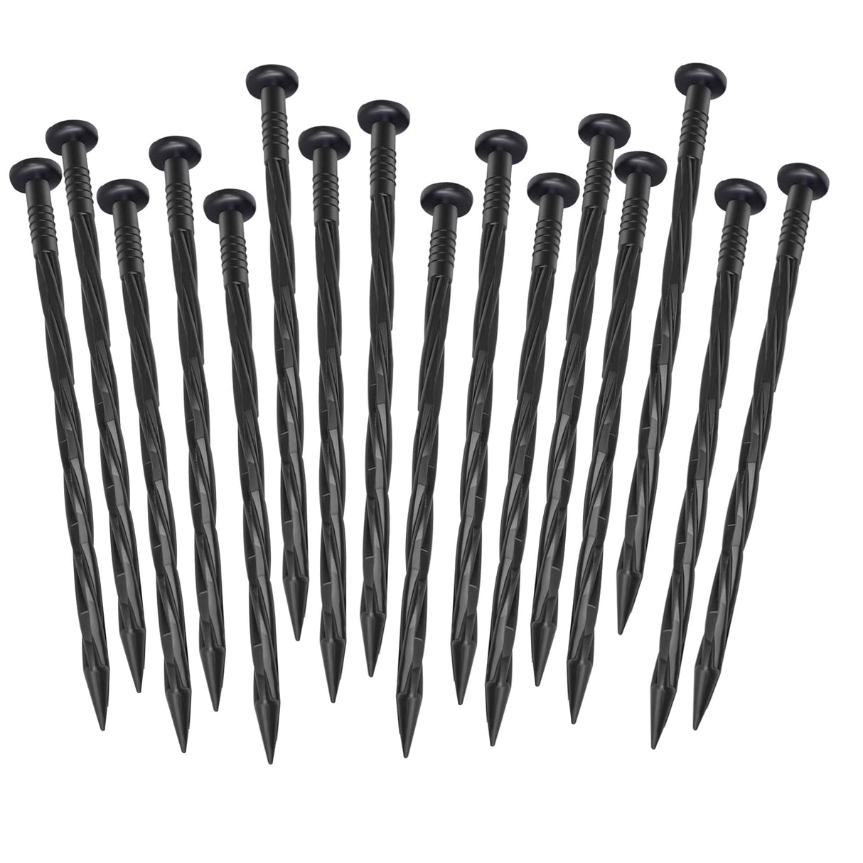 100Pack Plastic Landscape Edging Spikes, 8 Inch Spiral Landscape Anchoring Spikes,Landscape Spikes for Garden Lawn Yard, Paver Edging, Weed Barrier, Artificial Turf & More