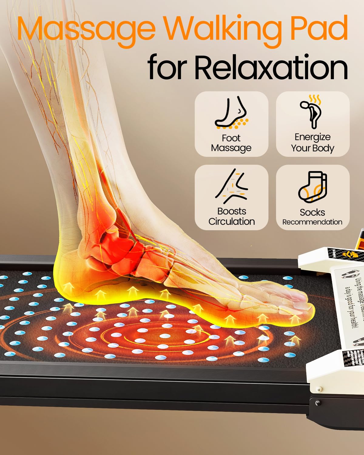 Walking Pad with Incline, Under Desk Treadmill for Home, 2.5HP Portable Treadmills with Remote Control, 4 in 1 Incline Treadmill with LED Display