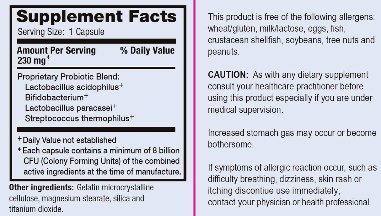 Rising Health - Risaquad 230mg - Probiotic Dietary Supplement Capsules - 30 Count