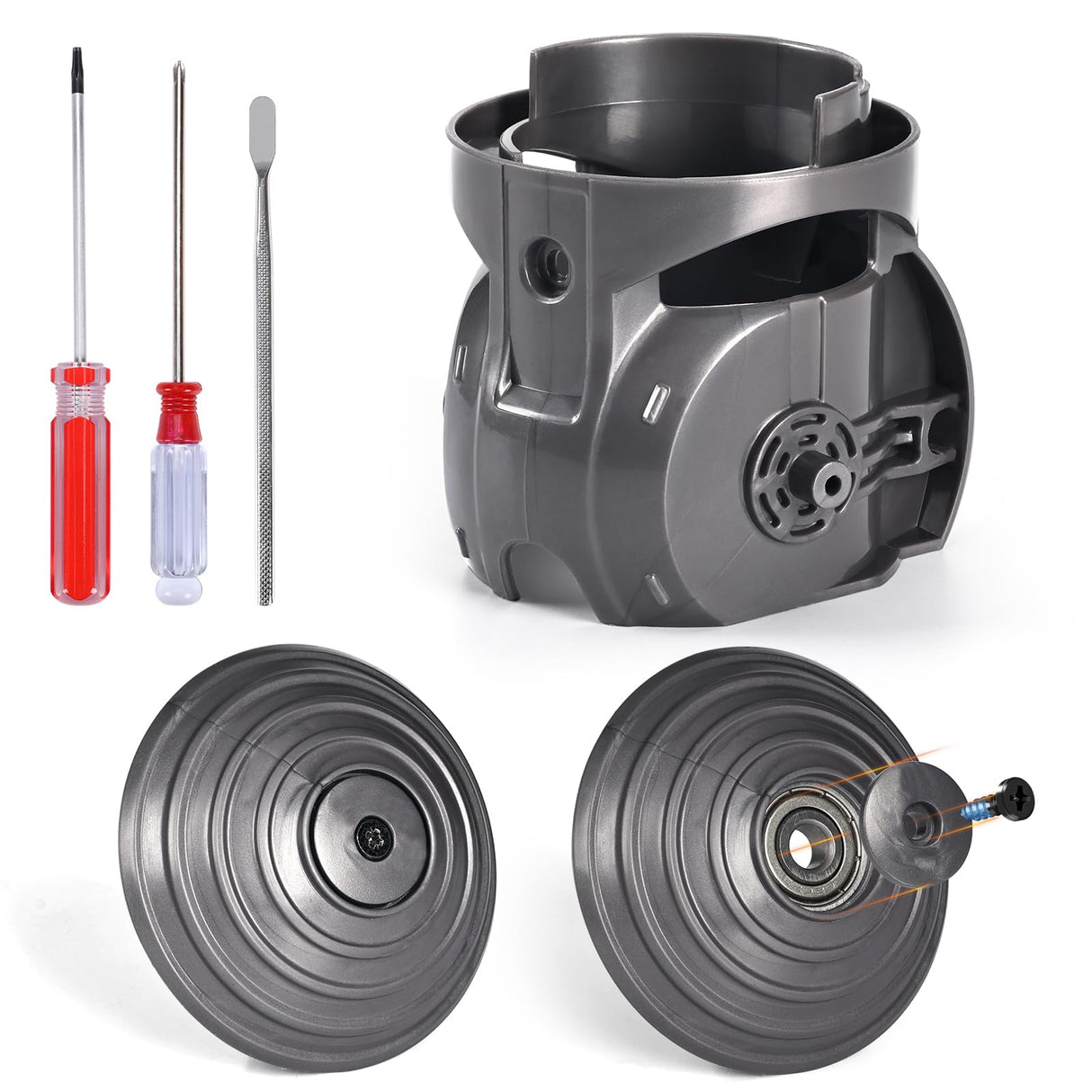 Upgraded Torque Cleaner Head Connector + Ball Wheel Compatible with Dyson Gen5 Detect SV23 Gen5outsize SV24 Digital Motor bar XL Cleaner Head Vacuum Replacement Parts 100w Accessories NO. 973096-01