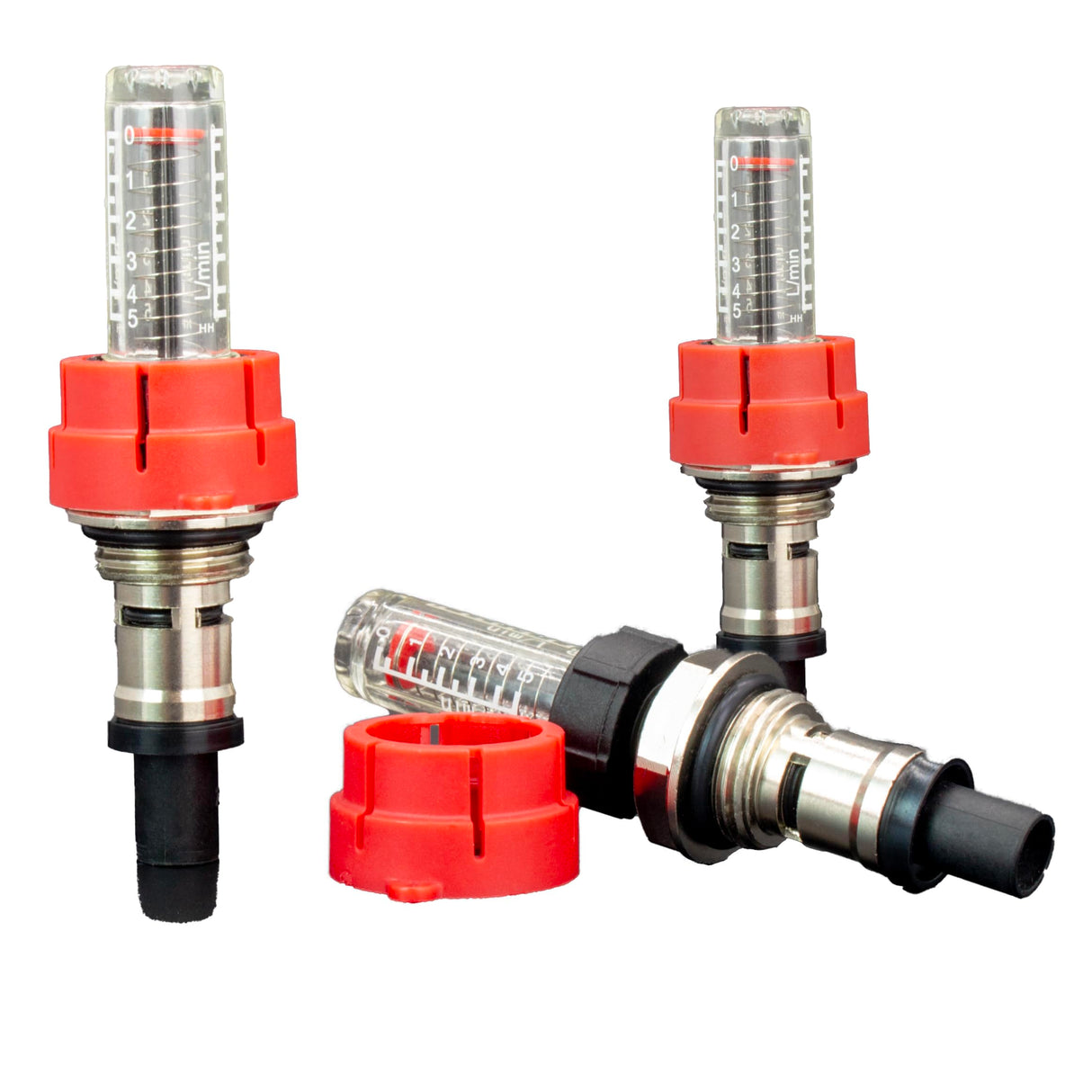 Kudos-Trading - Manifold Flow Meter 3/4 inch for Water Underfloor Heating Replacement Gauge for Damaged Part High Flow Rates 0-5L/M High-Accuracy Manifold Flow Meter.