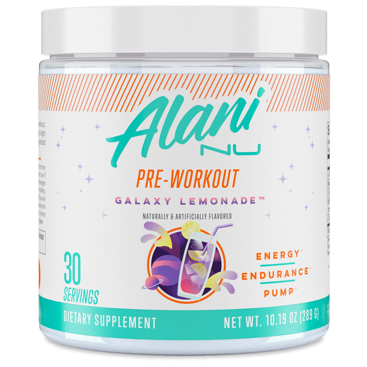Alani Nu Pre Workout Powder GLAXAY Lemonade, Amino Energy Boost, Endurance Supplement, Sugar Free, 200mg Caffeine, L-Theanine, Beta-Alanine, L-Citrulline, 30 Servings