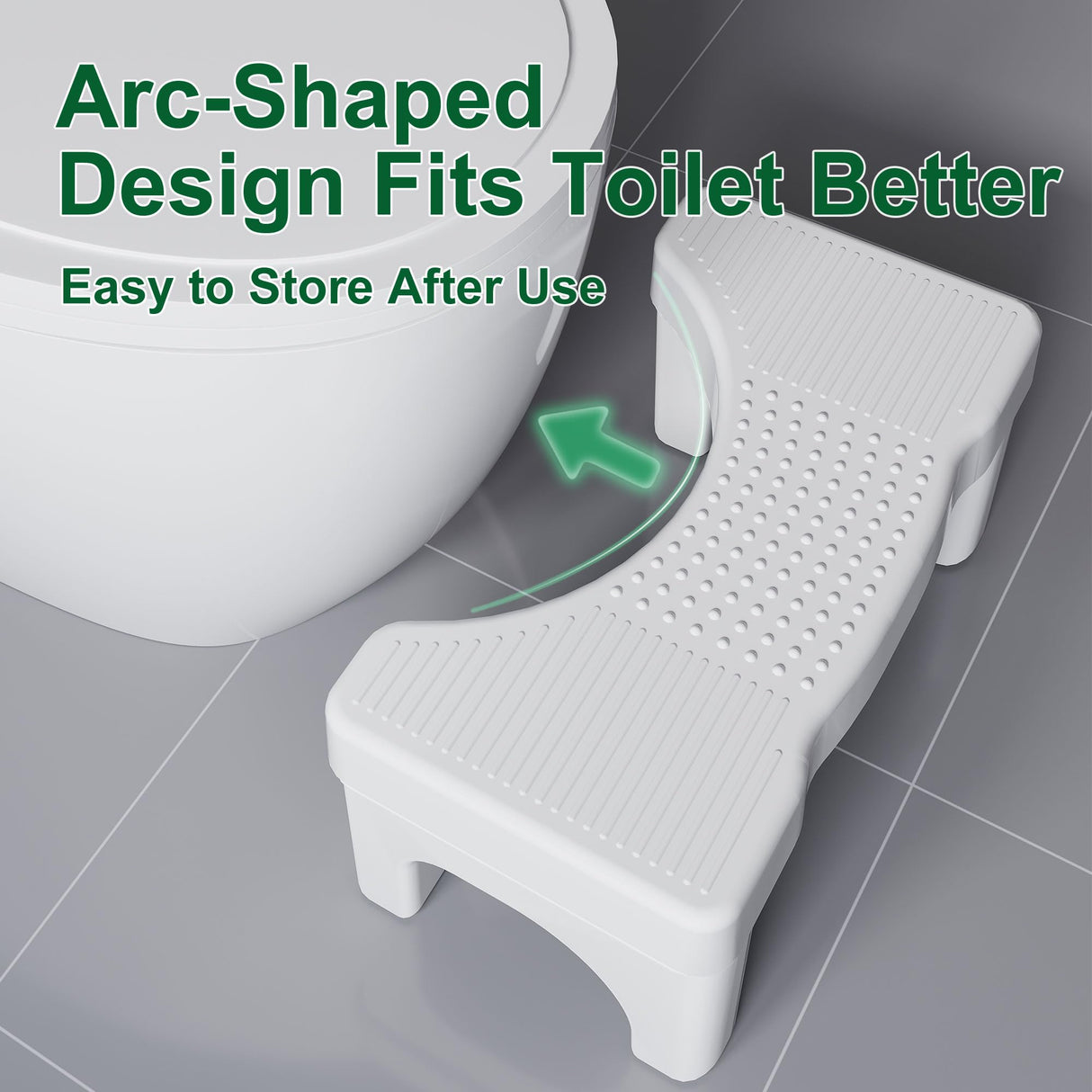 Kzeirm Toilet Stool, Poop Step Stool for Bathroom, Toilet Foot Pooping Stool for Adults, Portable Travel Squat Bench for Feet, Banco para Baño Toilet Leg Raiser