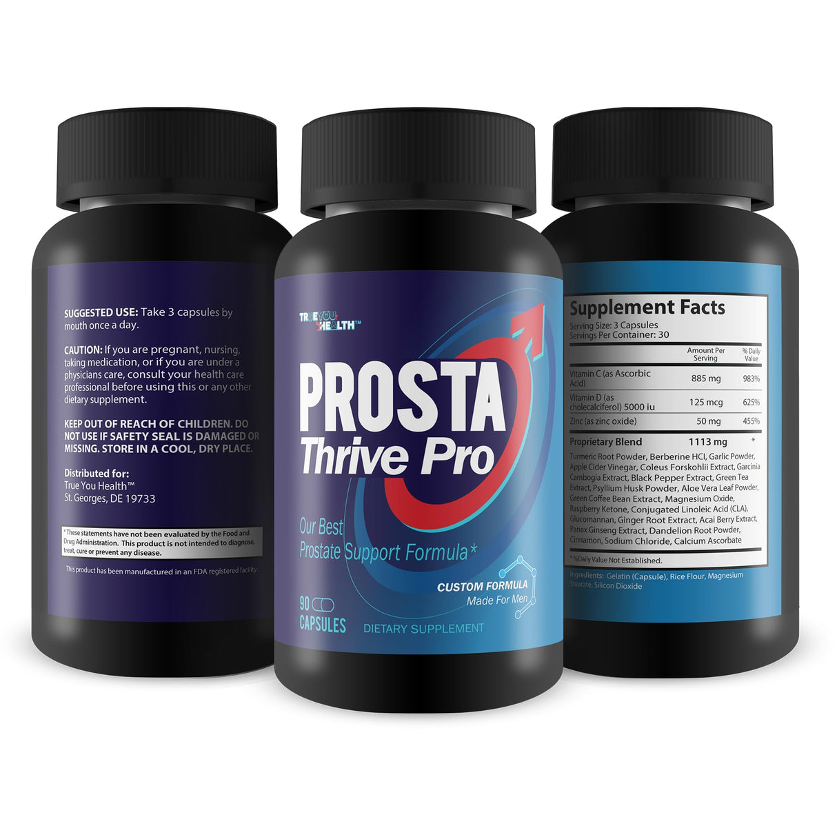 Prosta Thrive Pro - Our Best Natural Prostate Supplement - Herbal Enlarged Prostate Treatment - Male Prostate Supplements - Natural Prostate Supplement - Mens Prostate Health Vitamins - Prostate Care