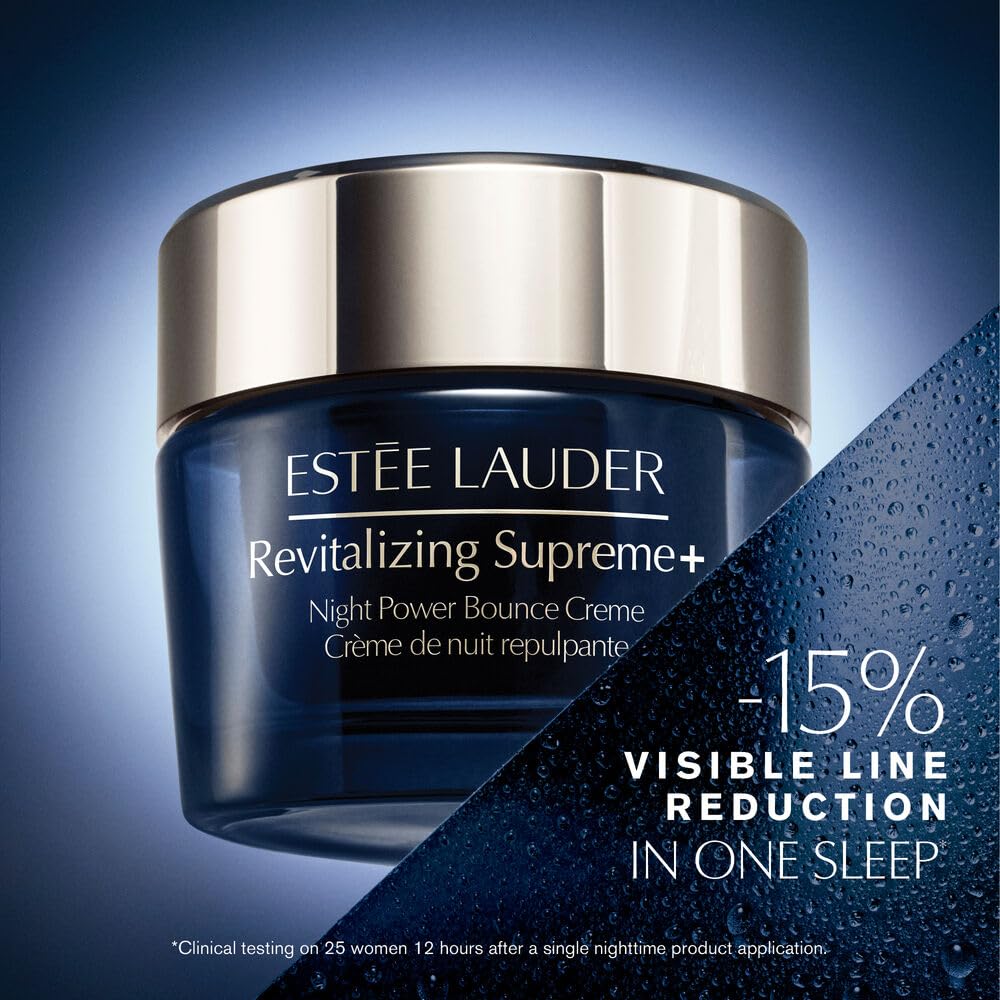 Estée Lauder Revitalizing Supreme+ Night Power Bounce Cream Moisturizer with Peptides for Firmness, 1.7 Ounce
