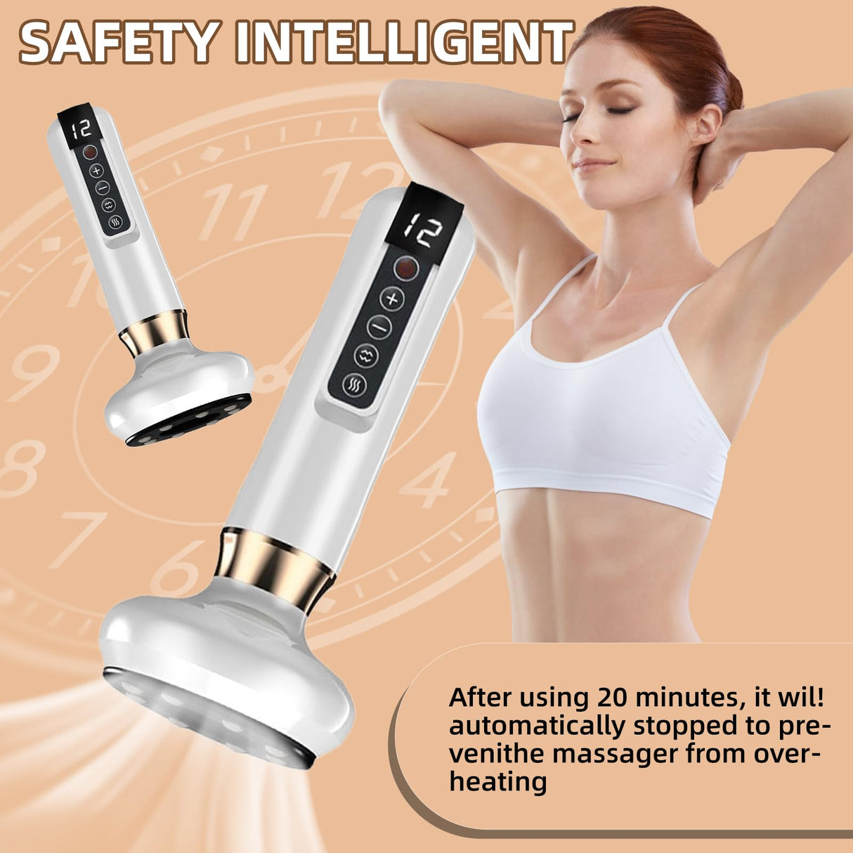 shuredross Handheld Cellulite Massager-Cupping Kit for Massage Therapy,Cupping Machine,Cellulits Massager with 12 Suction Modes, Rechargeable&Cordless varially Anti Cellulites Massagers(White