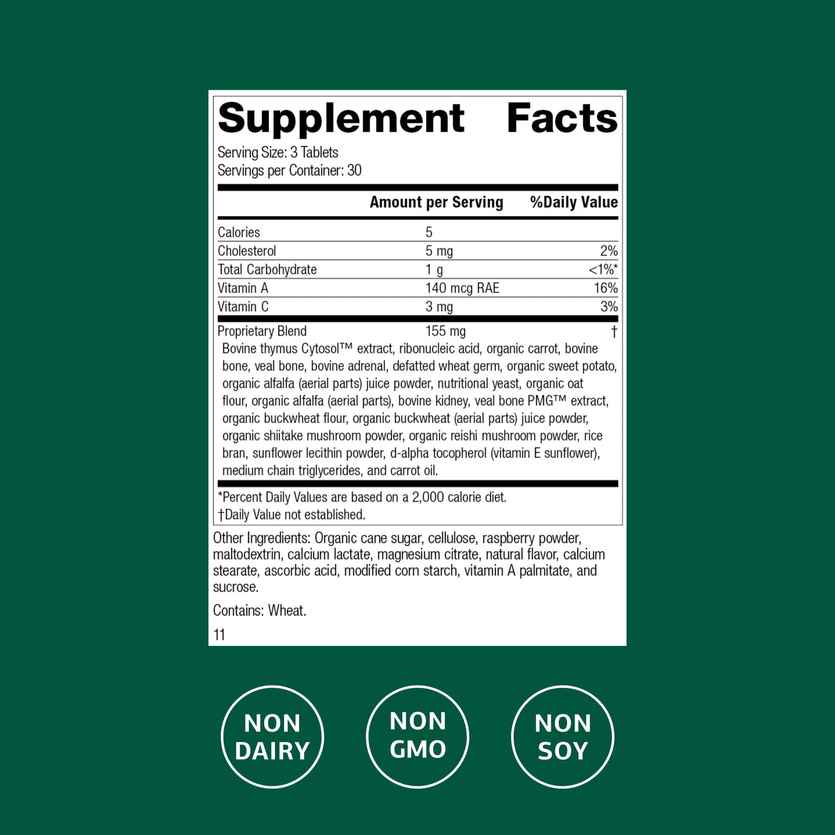 Standard Process Congaplex Chewable - Supplement for Immune System Support with Vitamin A - Supports Thymus Gland & Protein Synthesis - Non-Dairy & Non-Soy - 90 Tablets (30 Servings)