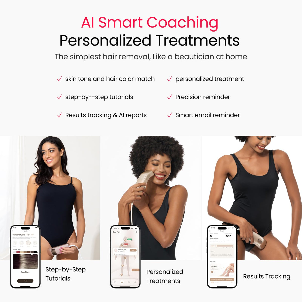 Dual Lights 100W, Quadruple-Pulse IPL Laser Hair Removal, Comfort 16.6 cm² Sapphire Ice-Cooling 35°F, PHR Mode for Stubborn Hair, Effective, Hair Removal Device for Women and Men (Light Champagne)