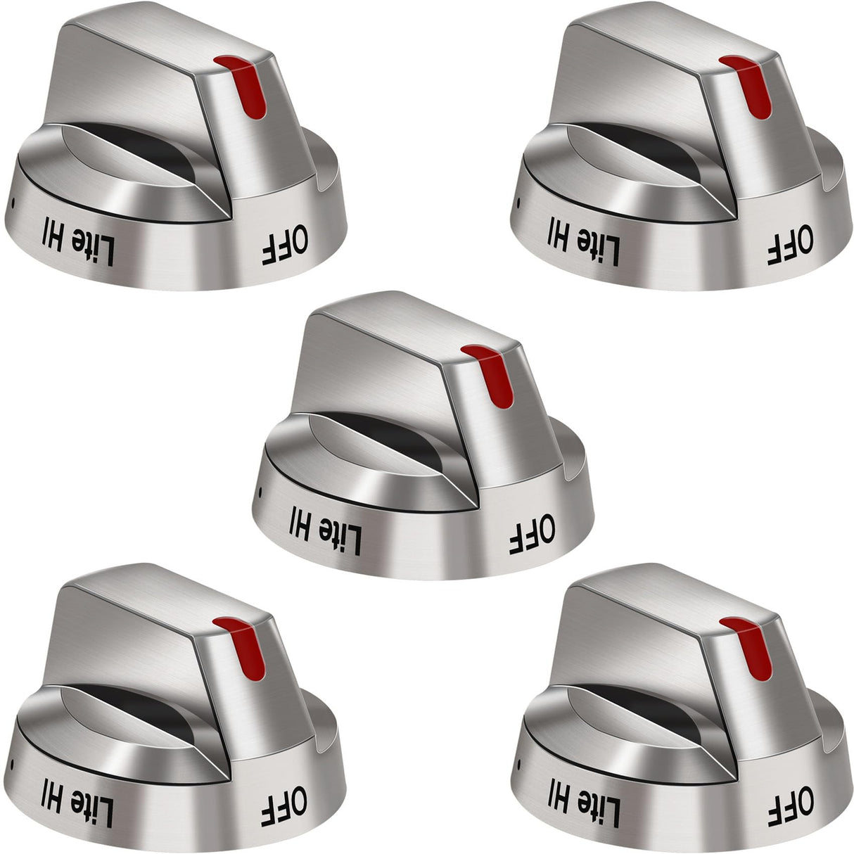 DG64-00473A Burner Control Dial Knob Range Oven Replacement Compatible with Samsung Gas Stove Knob NX58H5600SS NX58F5700WS NX58H5650WS NX58J7750SS NX58M6850SS (5pcs).