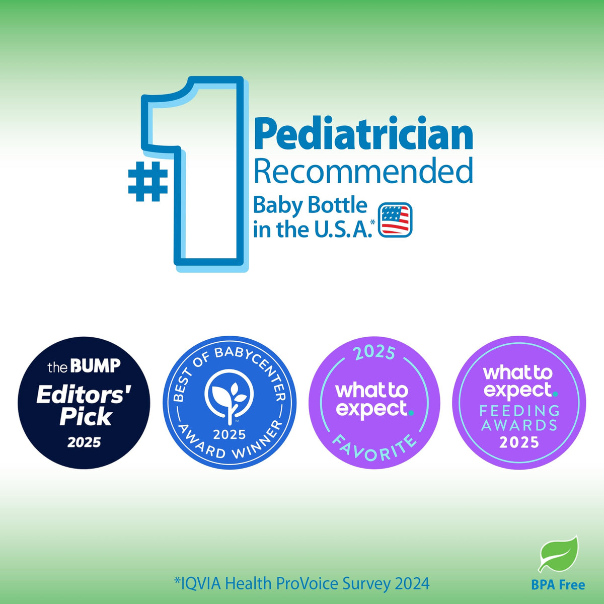 Dr. Brown's Anti-Colic Options+ Wide-Neck Glass Baby Bottle, 5 oz, 3-Pack