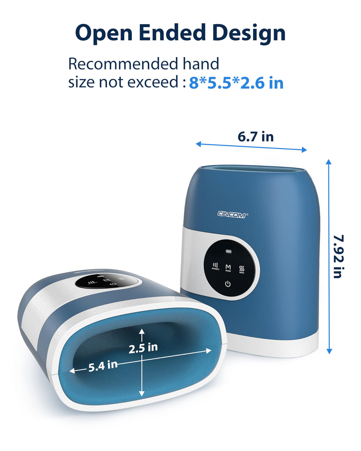 CINCOM Upgraded Hand Massager with Heat and Compression for Arthritis and Carpal Tunnel - Cordless & Rechargeable, Gifts for Women - FSA HSA Eligible