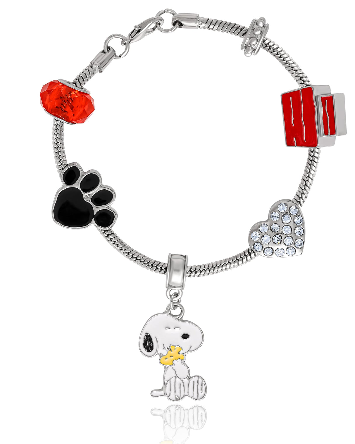 SALLY ROSE Snoopy Charm Bracelet for Women 7"