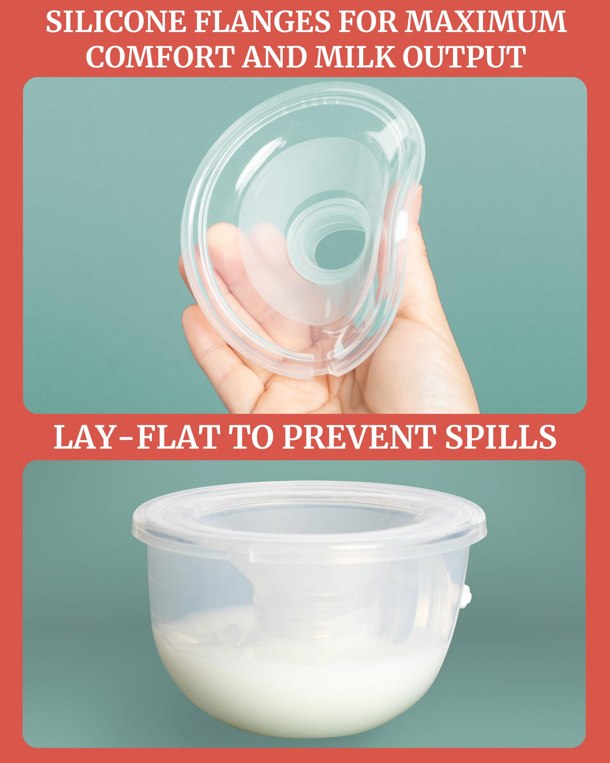 Wearable Breast Milk Collection Cups - Works with Baby Buddha, Legendairy Milk, Spectra, Imani, Zomee, Freemie (24mm)