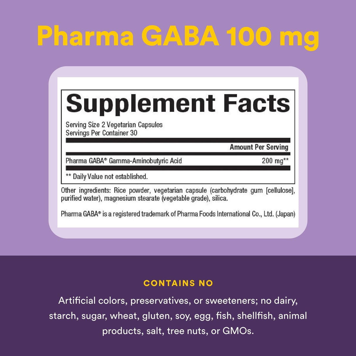 Stress-Relax Pharma GABA 100 mg by Natural Factors, Non-Drowsy Stress Support for Relaxation and Mental Focus, 60 vegetarian capsules (30 servings)