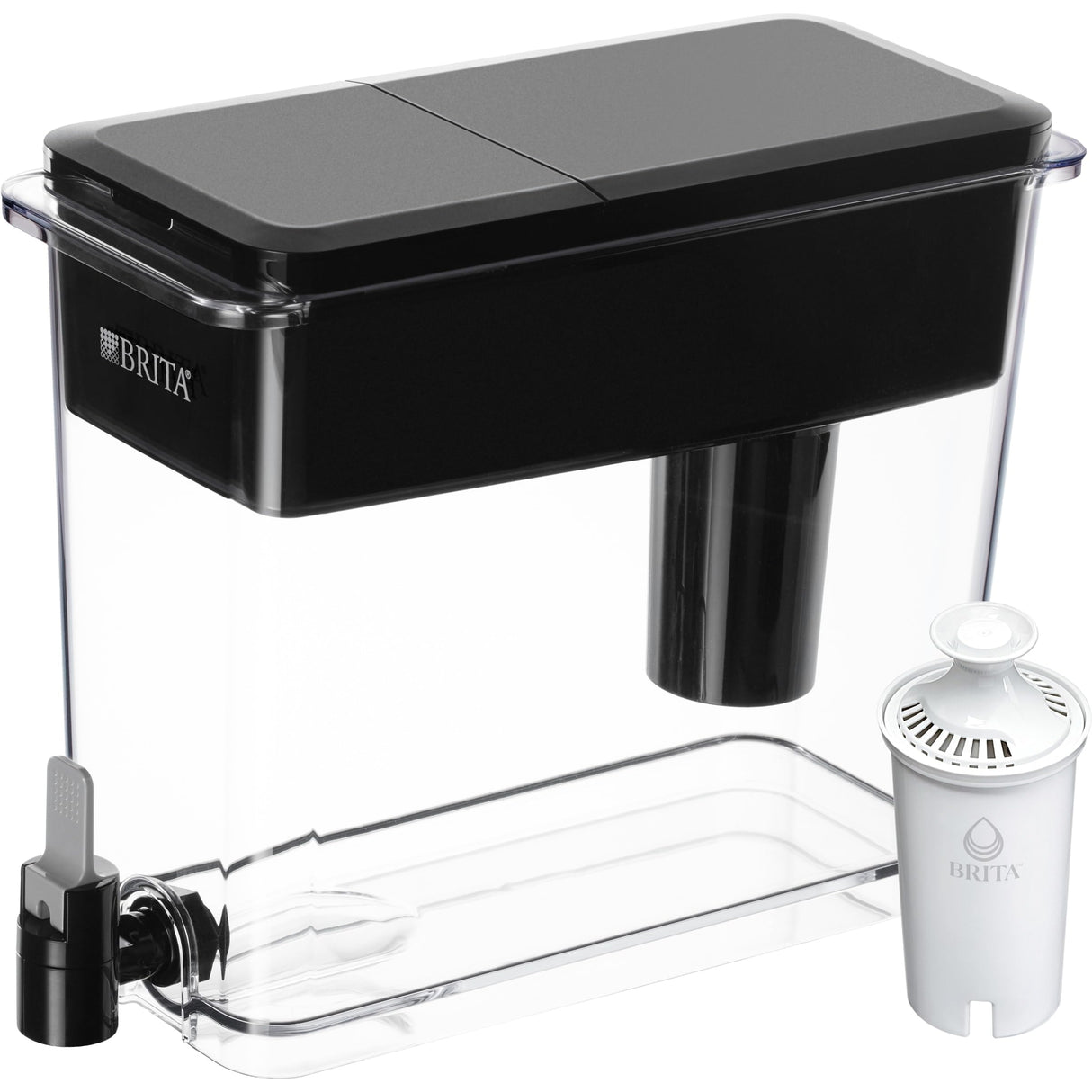 Brita UltraMax Large Water Dispenser with Standard Filter, BPA-Free, Reduces Copper, Cadmium and Mercury Impurities, Lasts 2 Months or 40 Gallons, 27-Cup