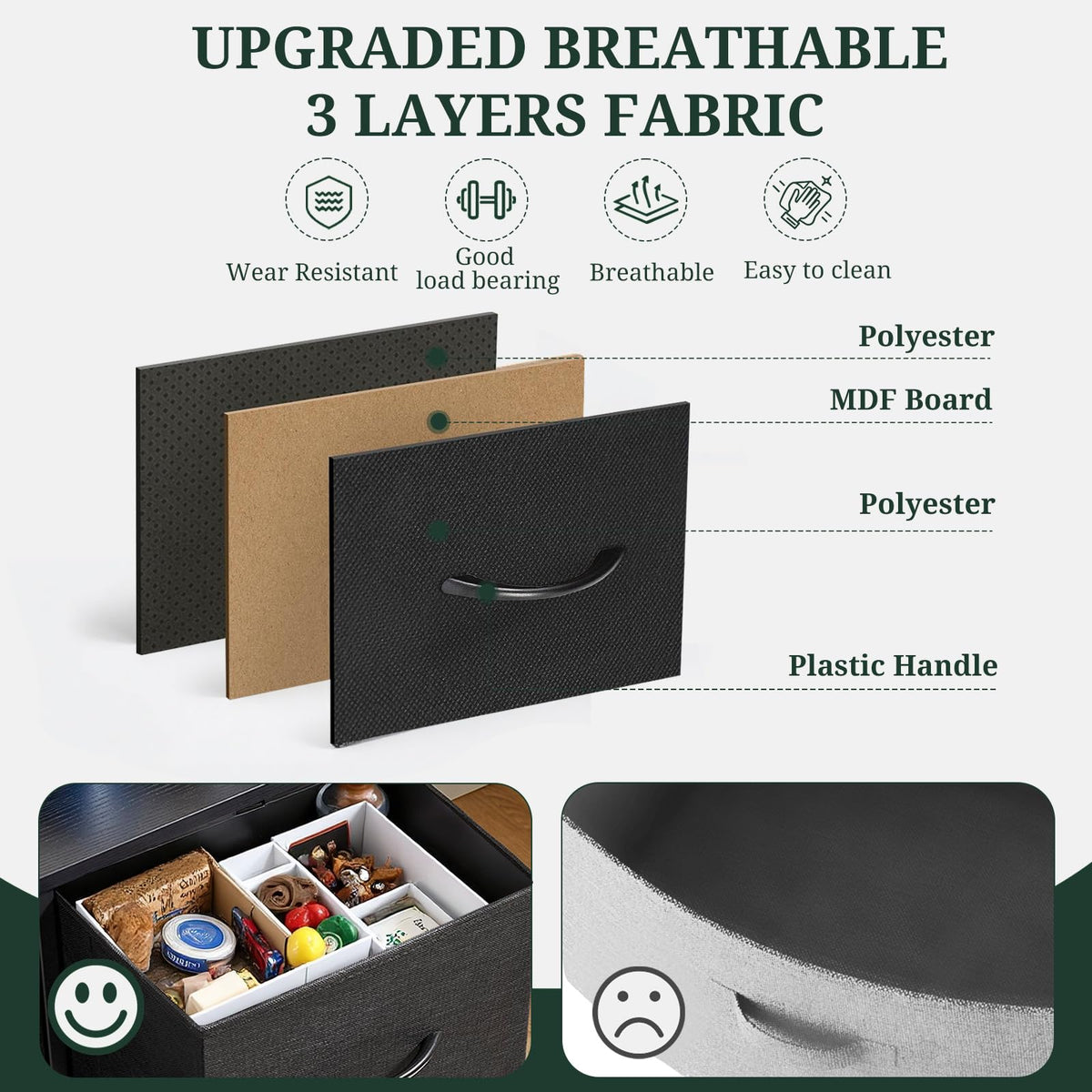 8-Drawer Dresser for Bedroom, Anti-Tip Tall Storage Organizer